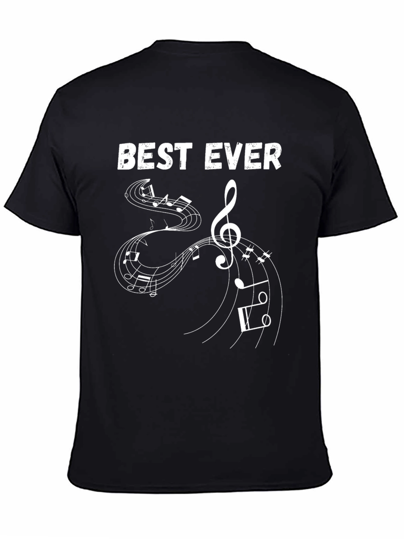 Best Ever Music Notes T-Shirt - Black