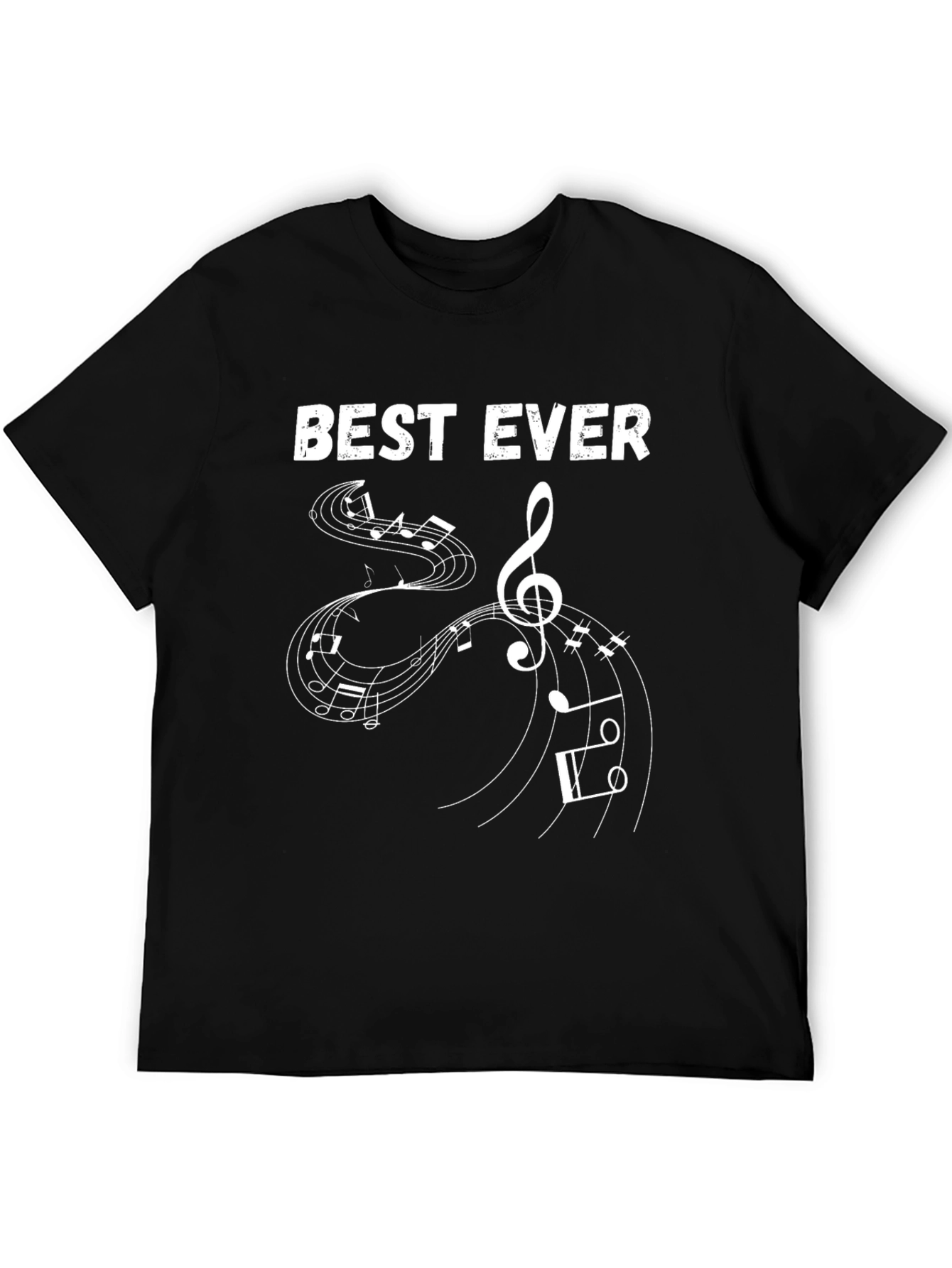 Best Ever Music Notes T-Shirt - Black