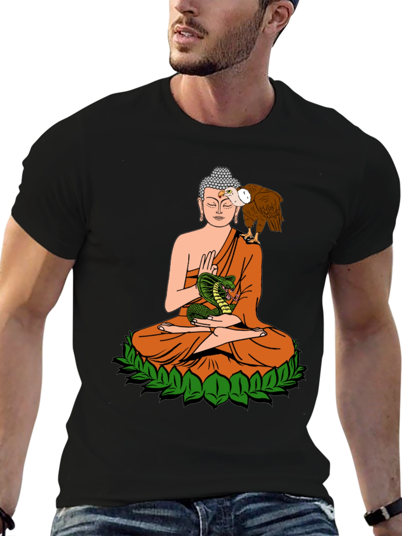Buddha Vulture Cobra Graphic Tee