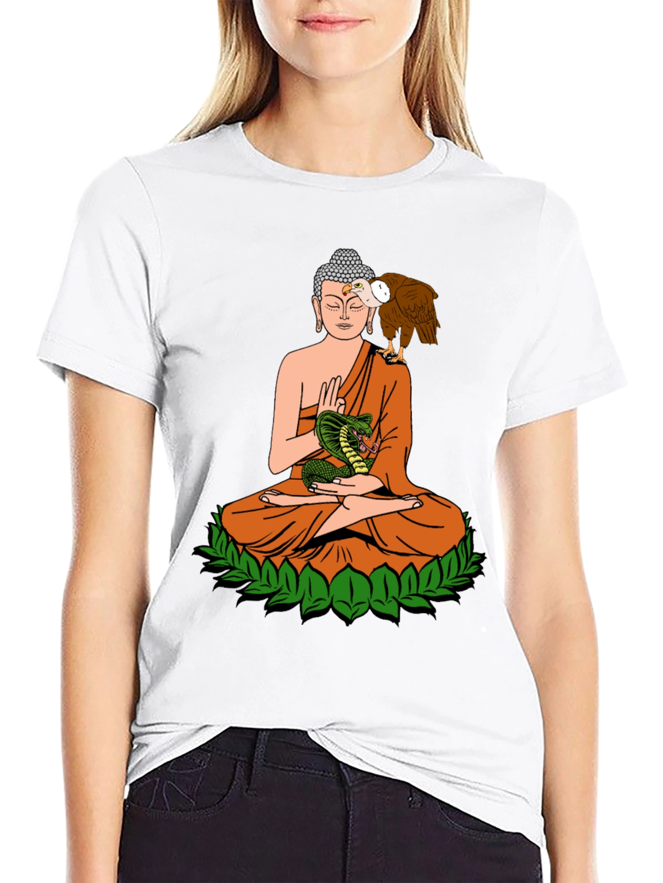 Buddha Vulture Cobra Graphic Tee