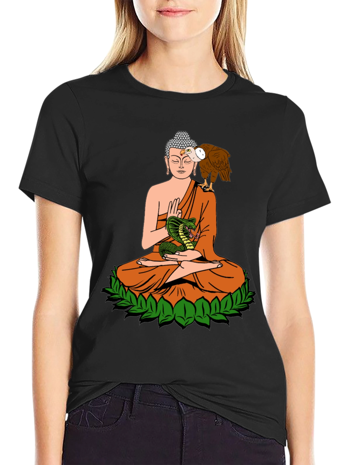 Buddha Vulture Cobra Graphic Tee