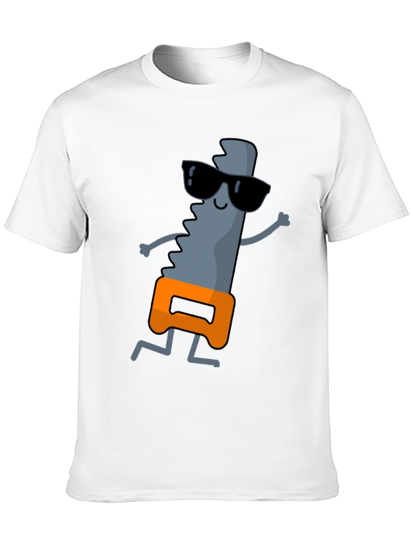 Cool Saw Graphic Tee - Black Cotton T-Shirt