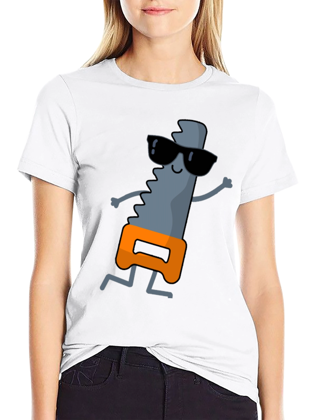 Cool Saw Graphic Tee - Black Cotton T-Shirt