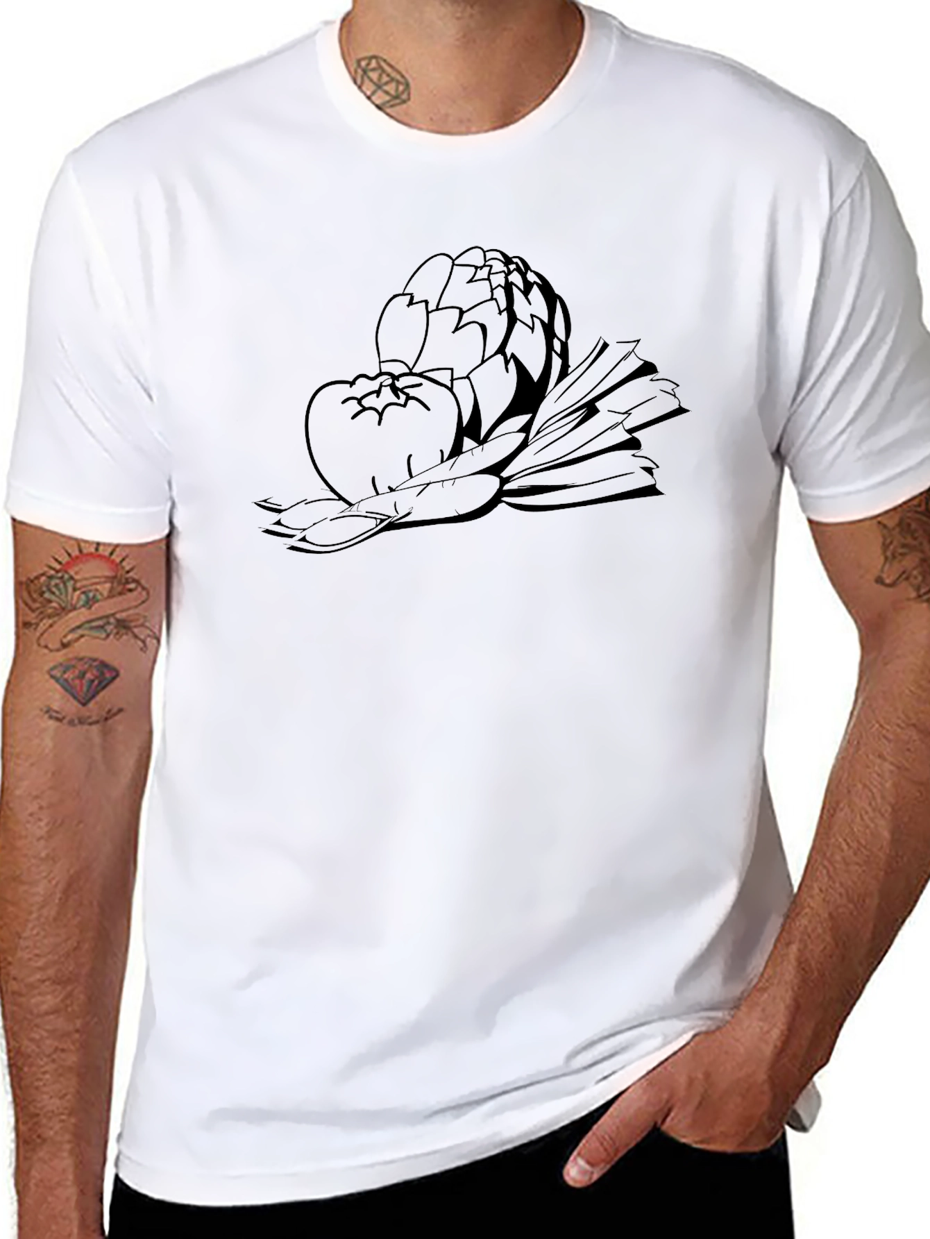 Vegetable Graphic T-Shirt - Organic Feel
