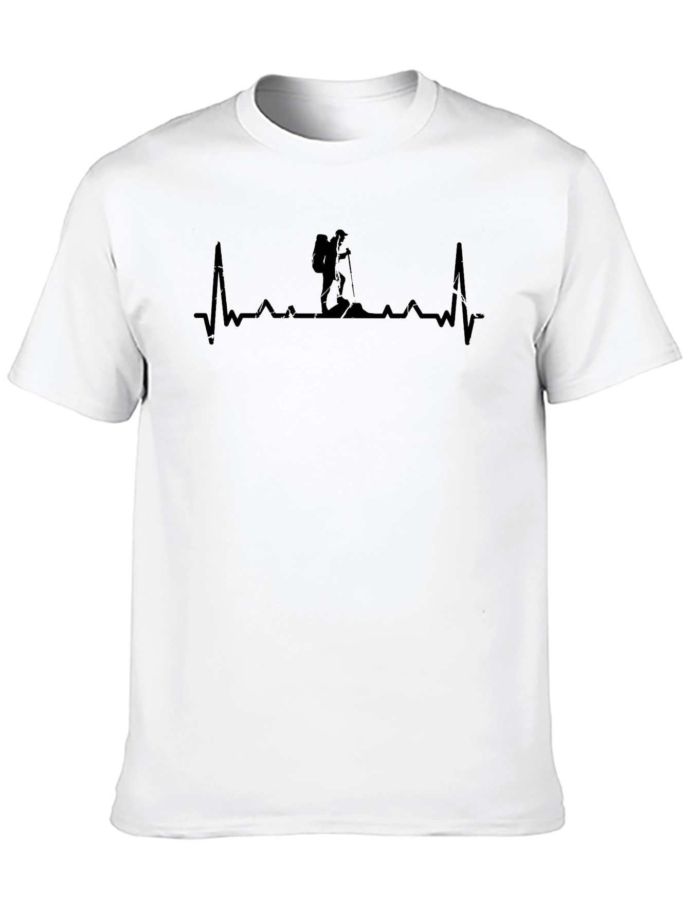 Hiker Heartbeat Graphic Tee - Black