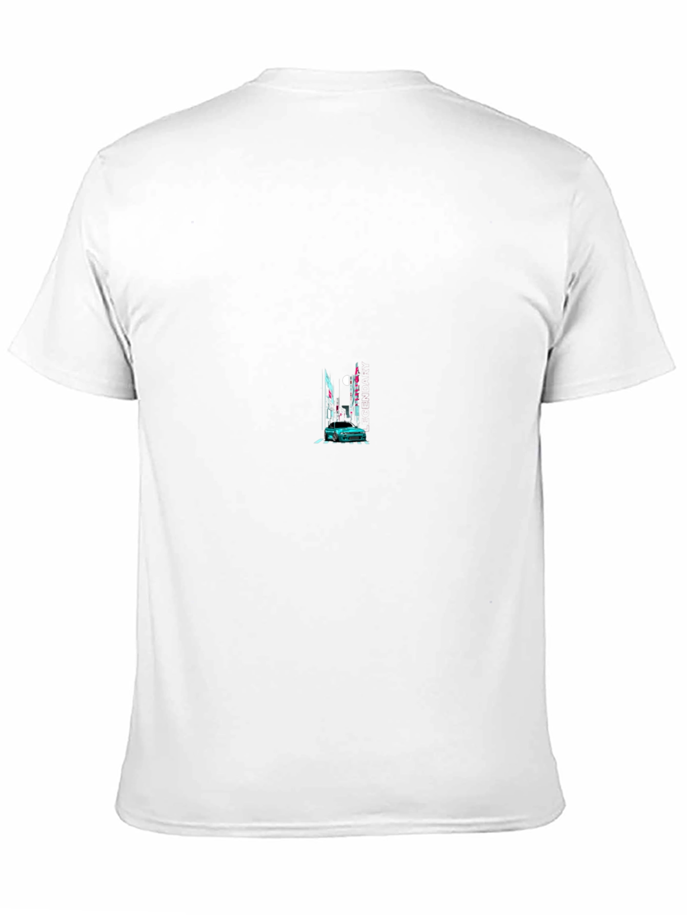 Black Graphic Tee - Car & Cityscape Design