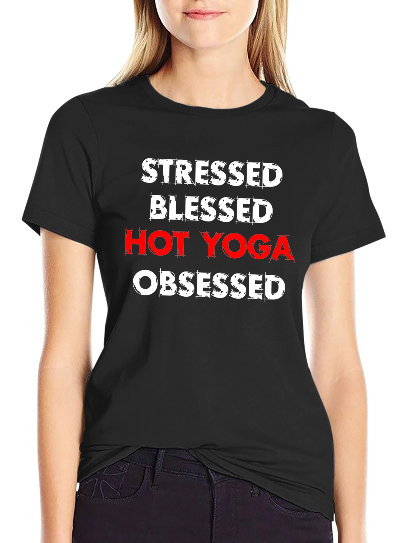 Stressed Blessed Hot Yoga Obsessed Tee