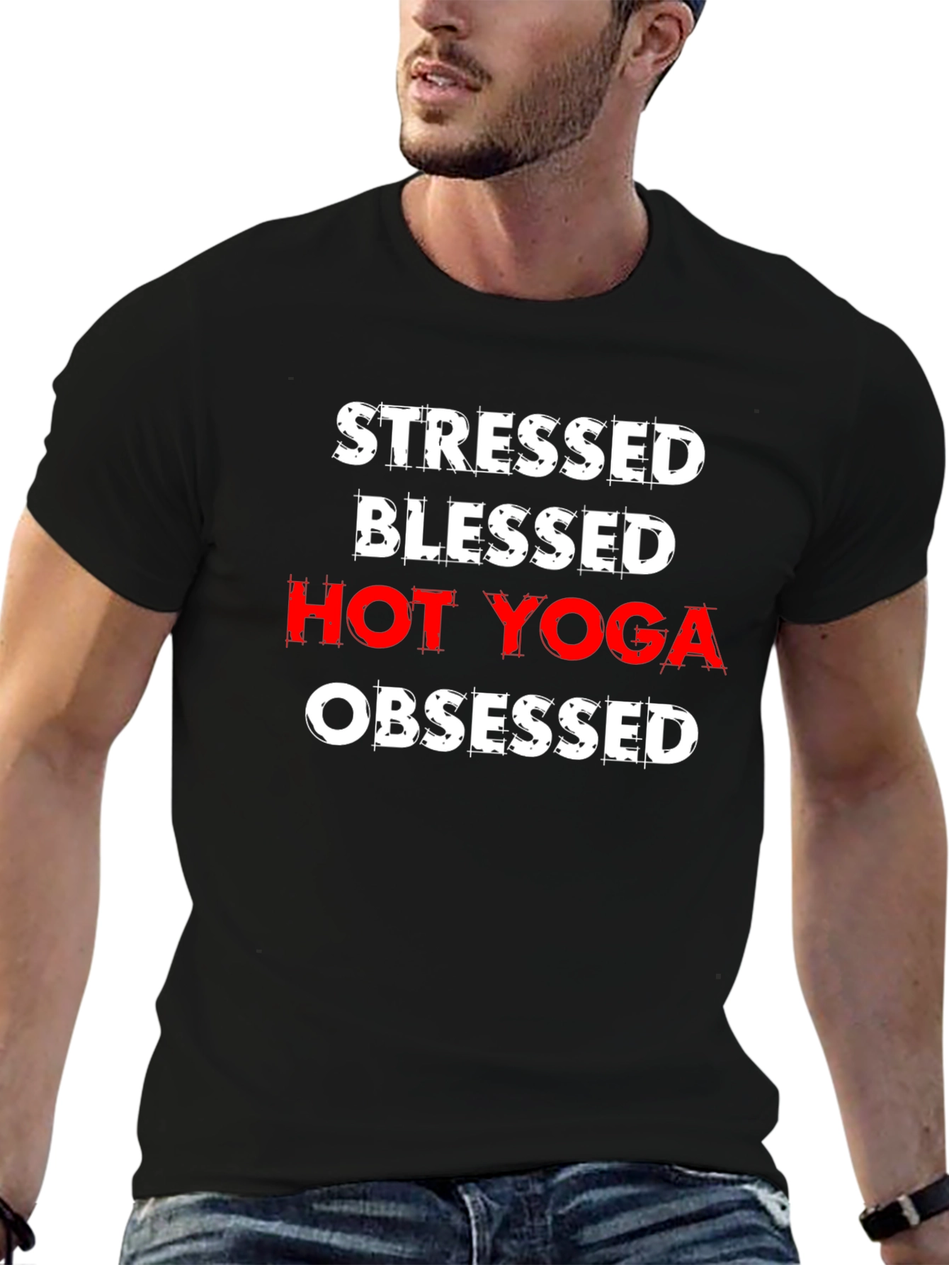 Stressed Blessed Hot Yoga Obsessed Tee