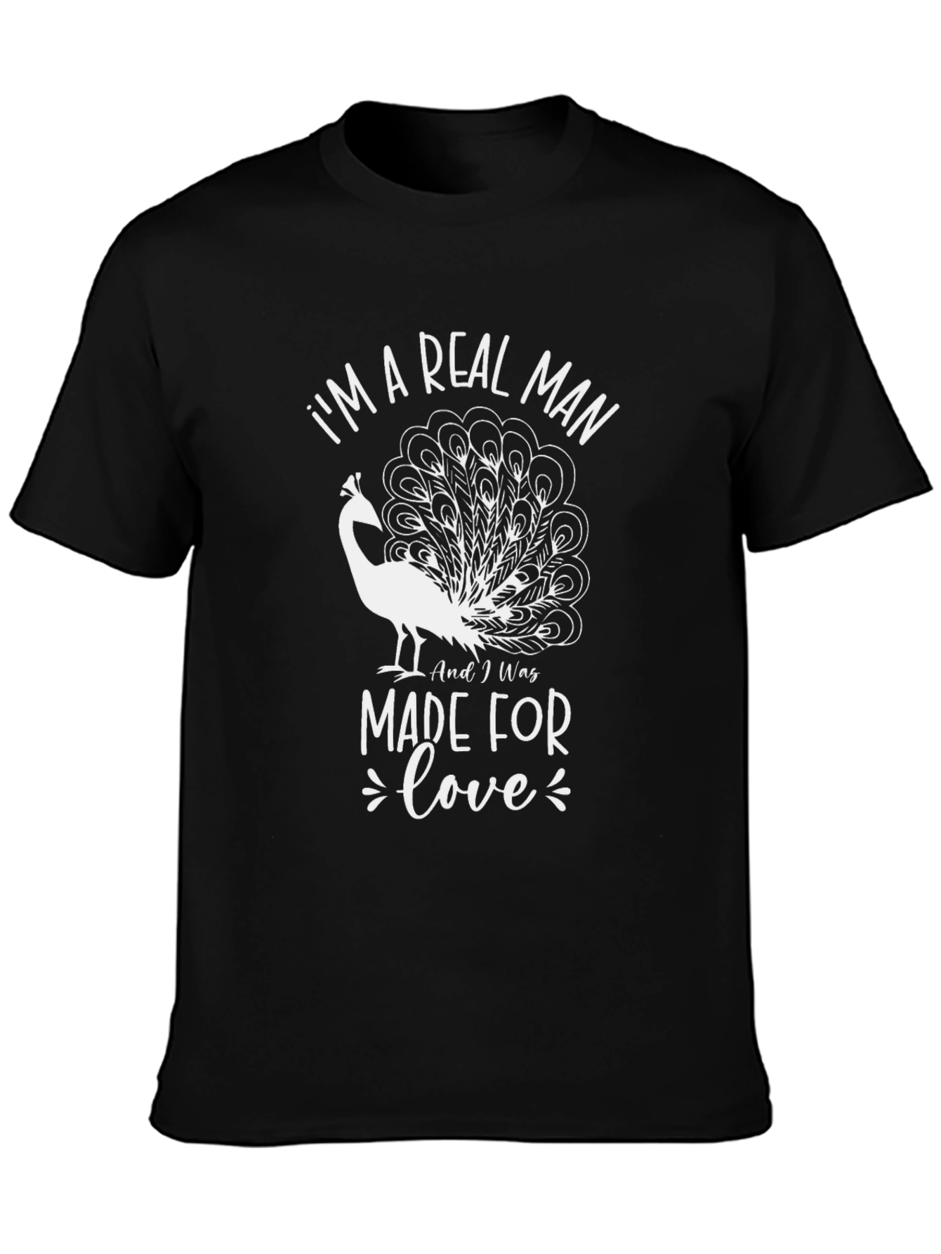 Real Man Peacock Graphic Tee