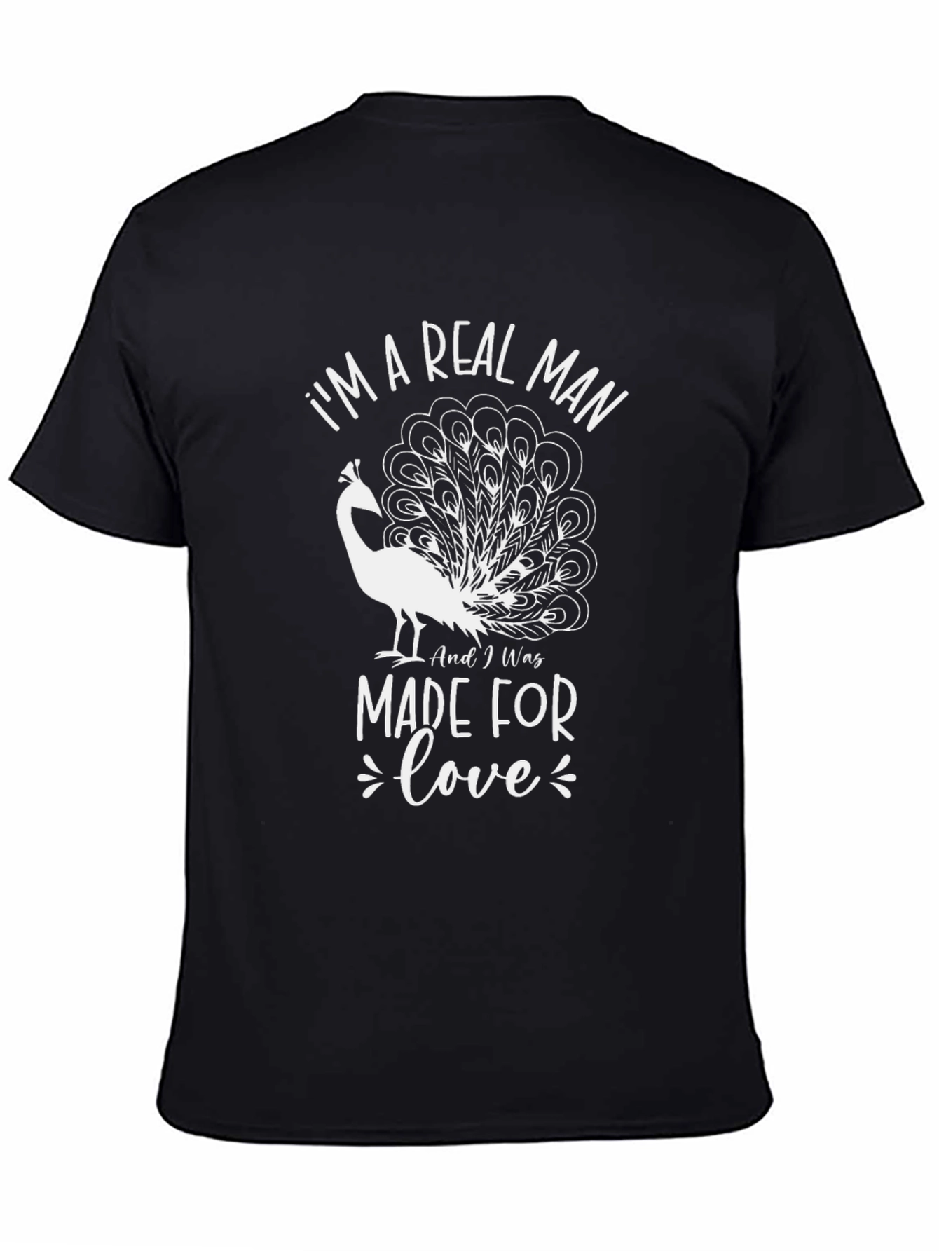 Real Man Peacock Graphic Tee