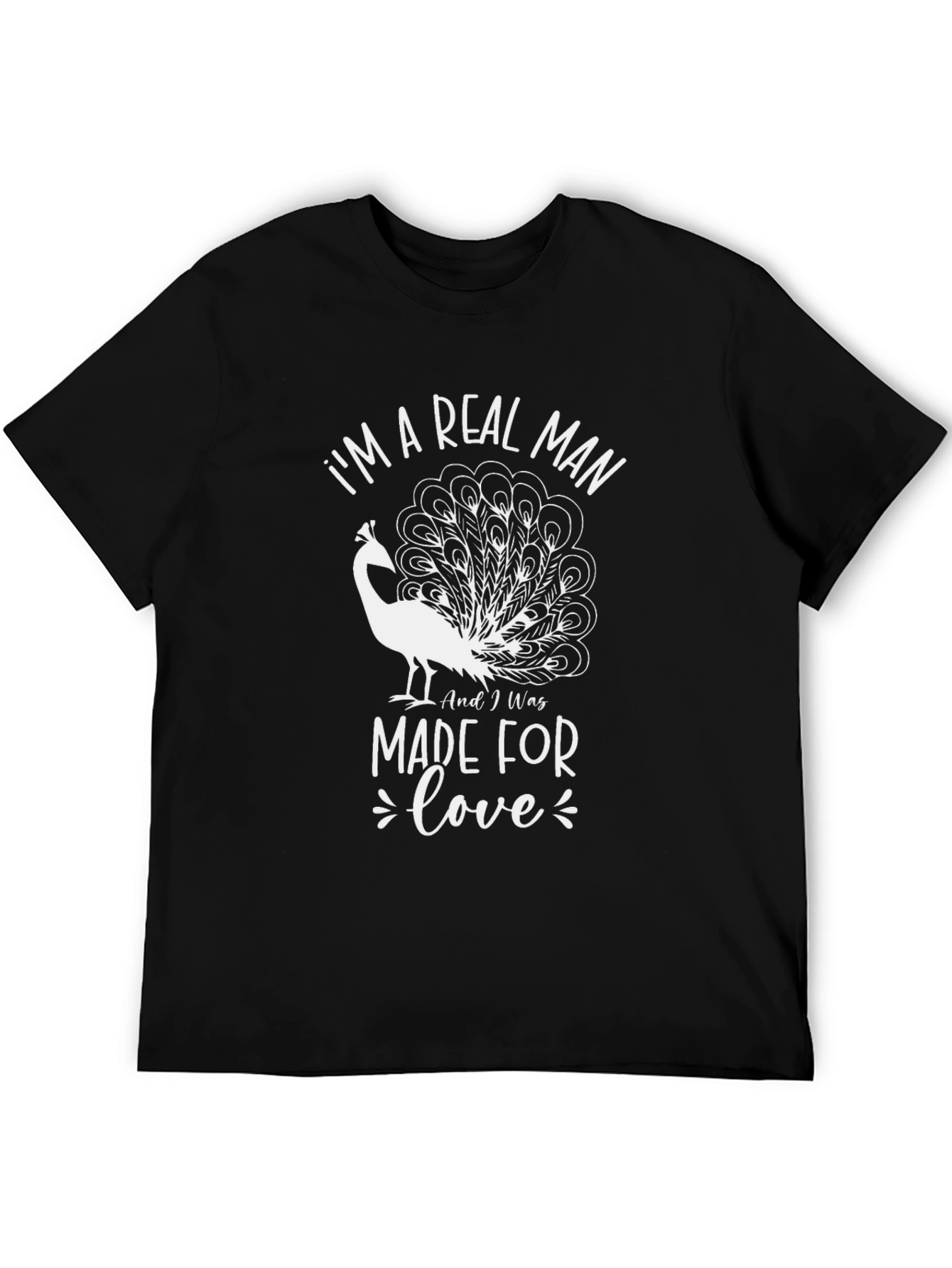 Real Man Peacock Graphic Tee
