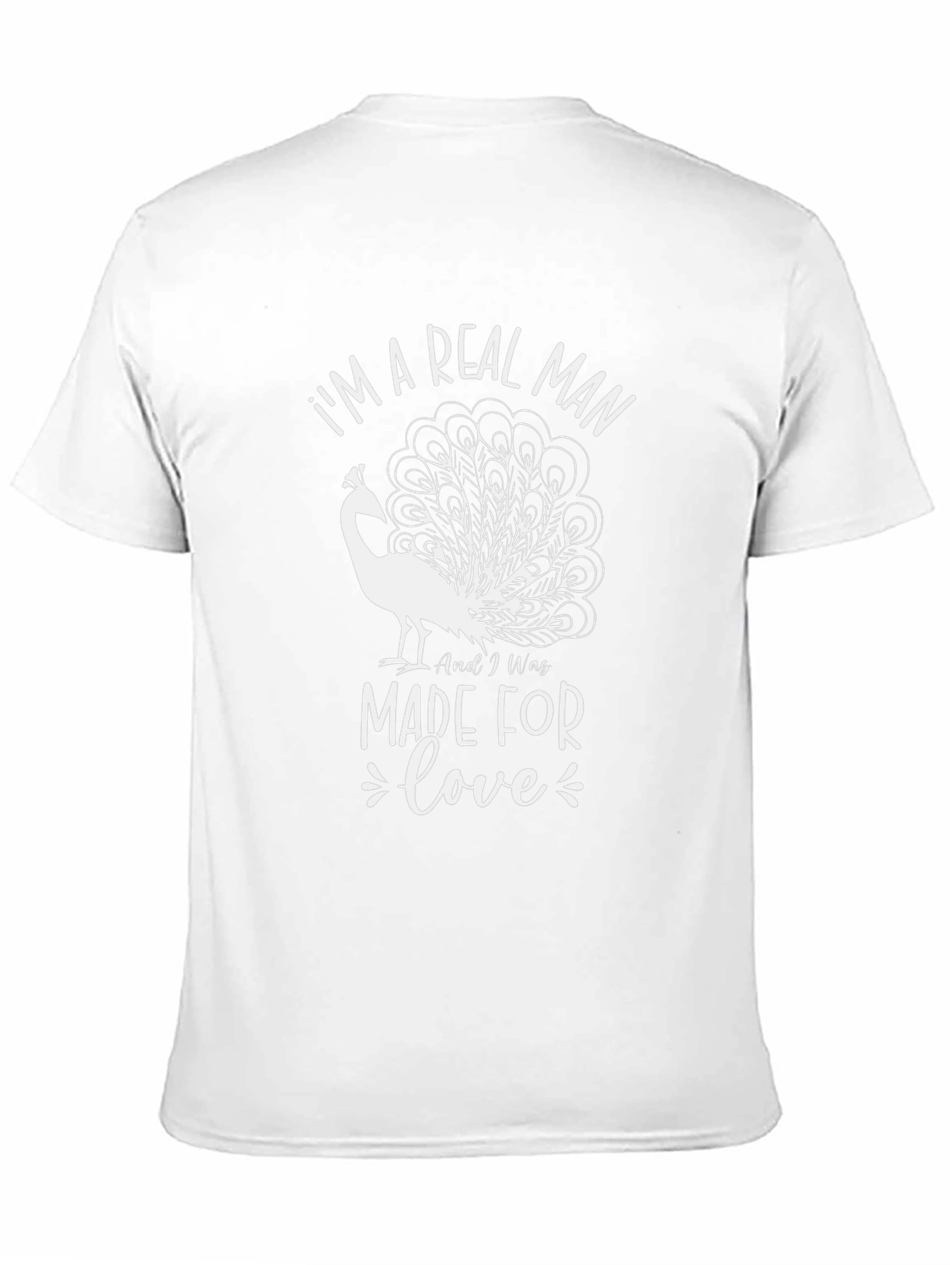 Real Man Peacock Graphic Tee