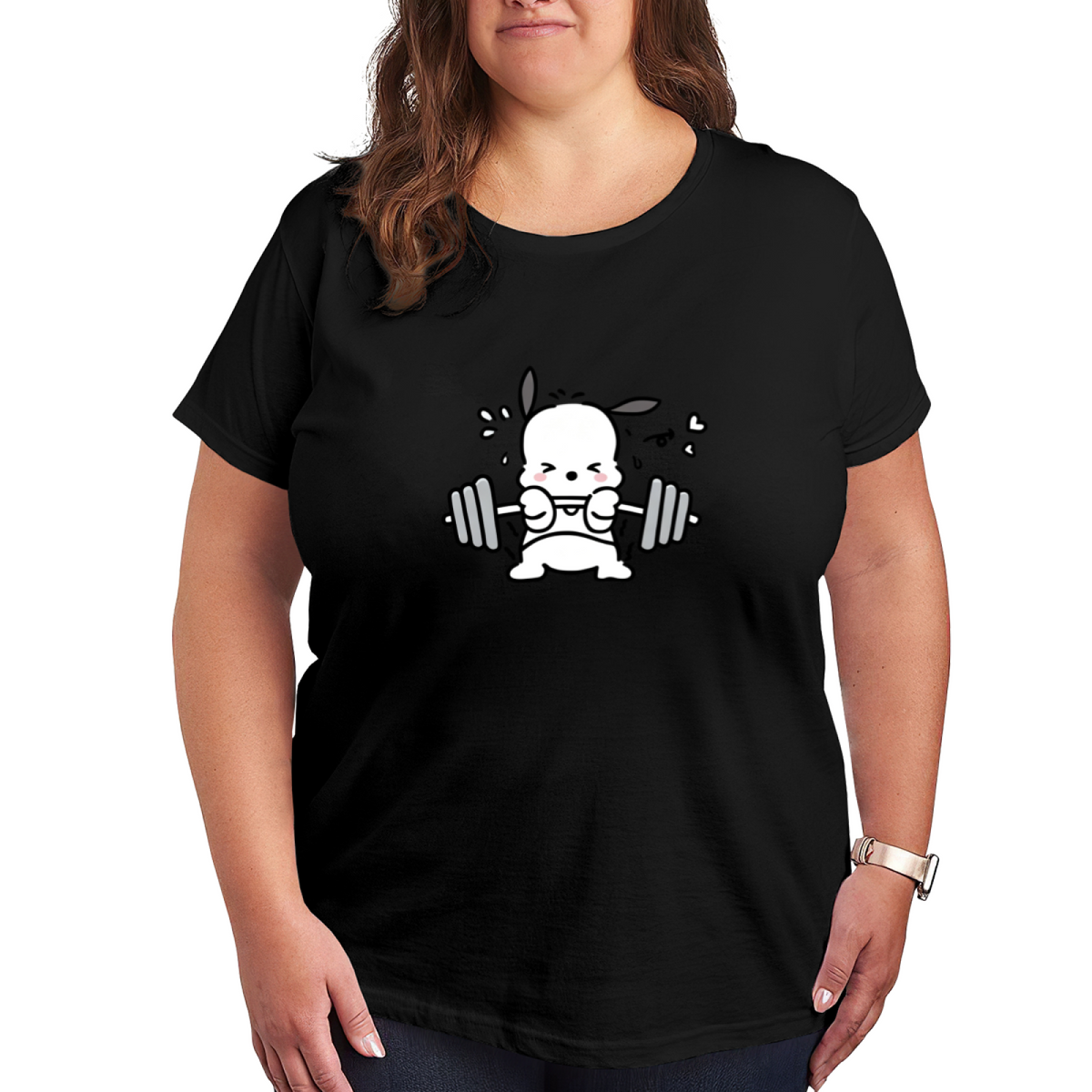 Workout Pochacco Lifting Weights Funny Plus?Size Women¡¯s T?Shirt