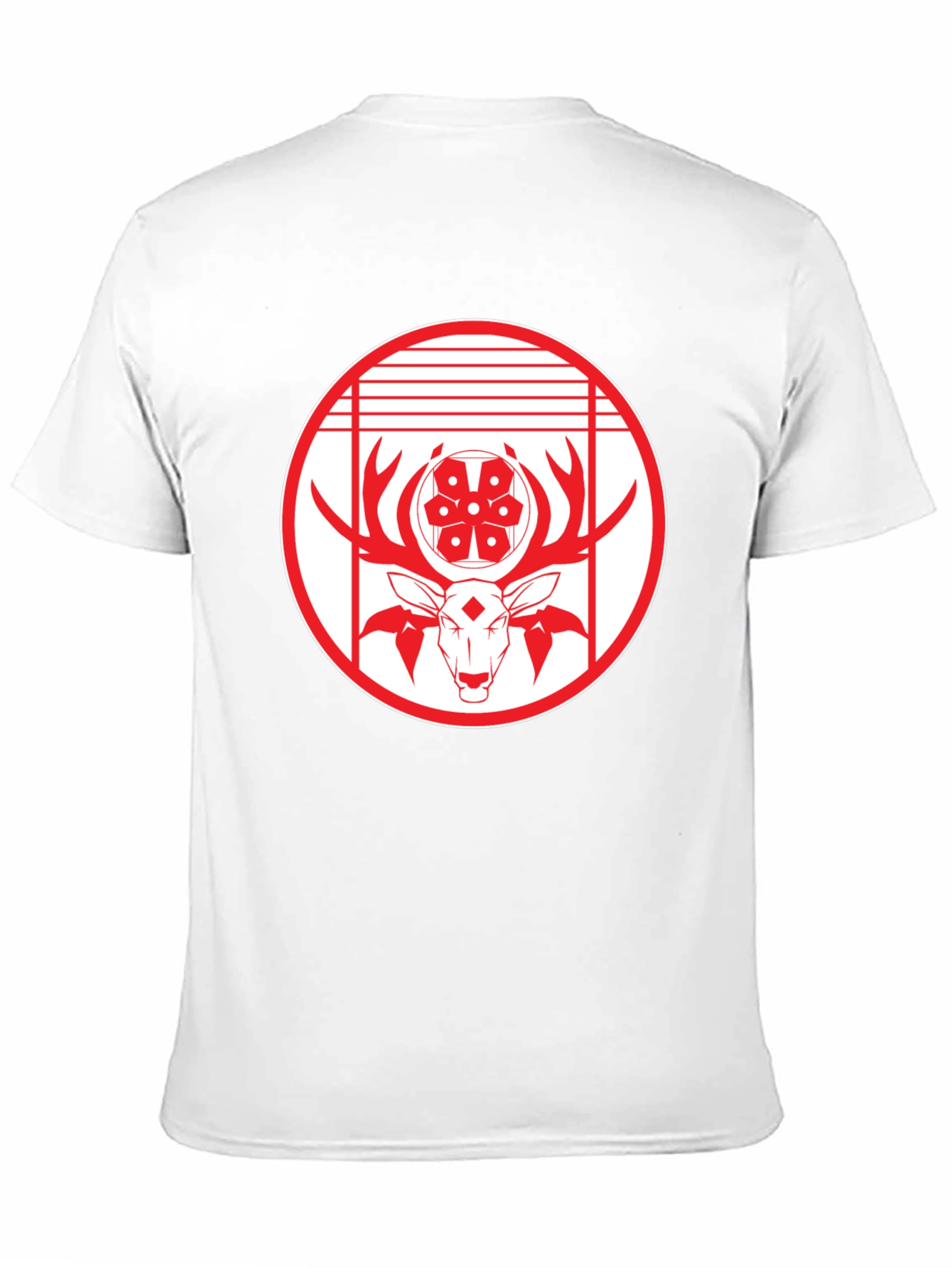 Deer Emblem Graphic Black T-Shirt