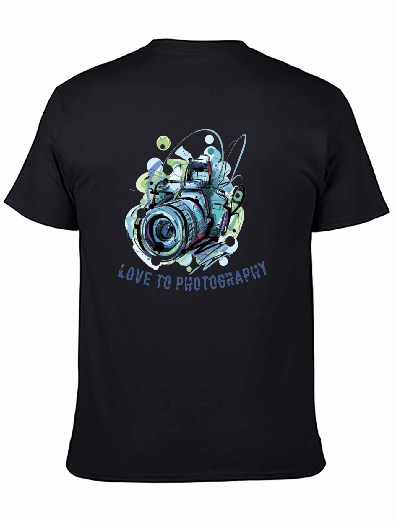 Love Photography Black T-Shirt for Men