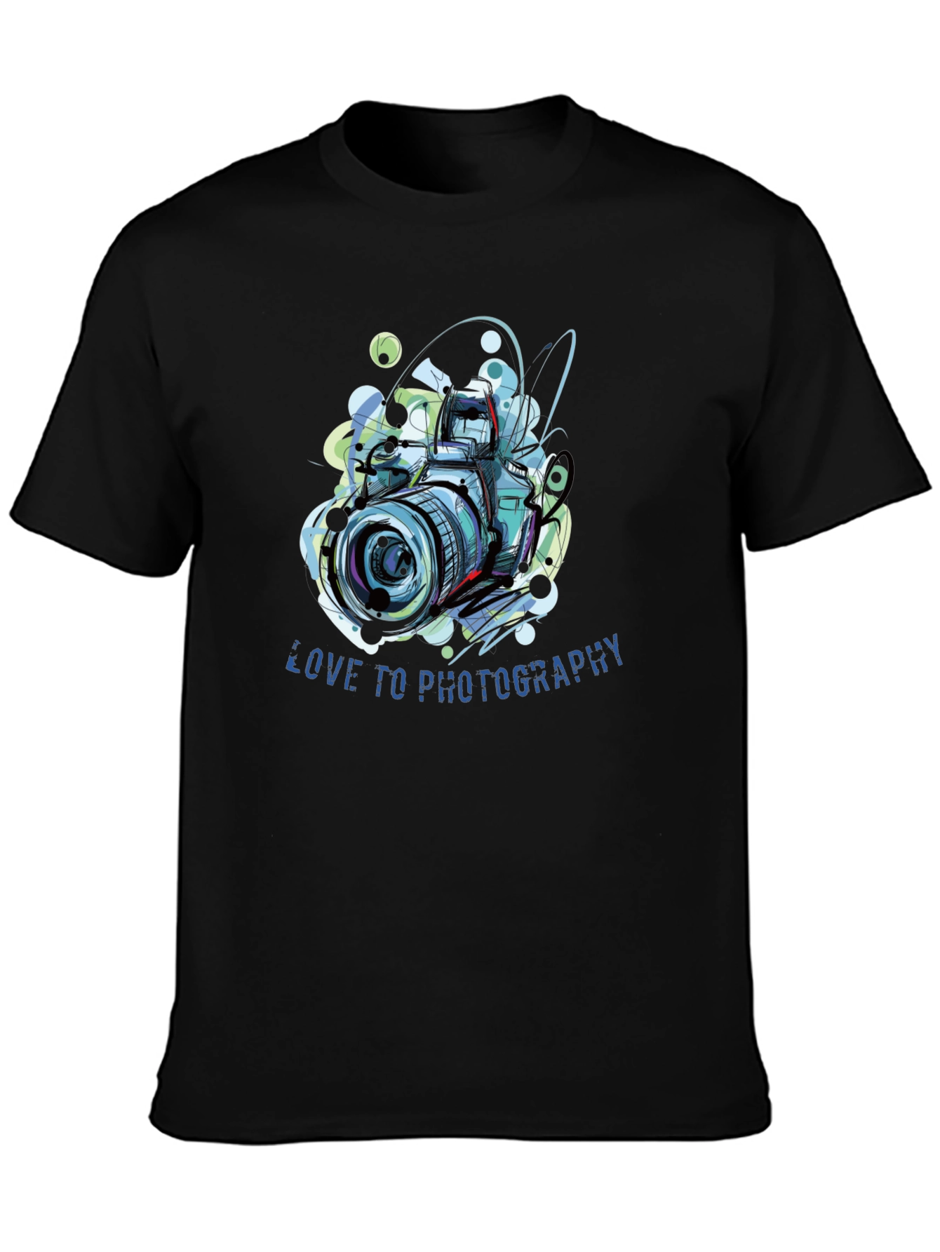 Love Photography Black T-Shirt for Men