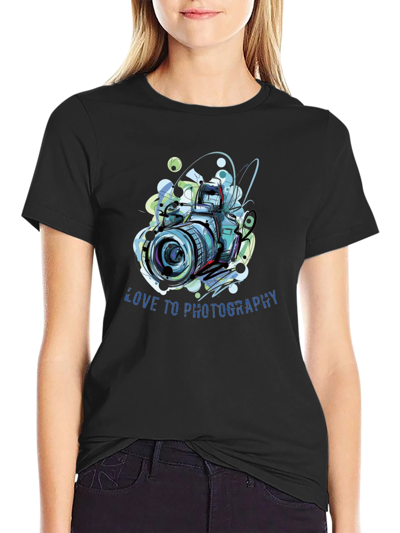 Love Photography Black T-Shirt for Men