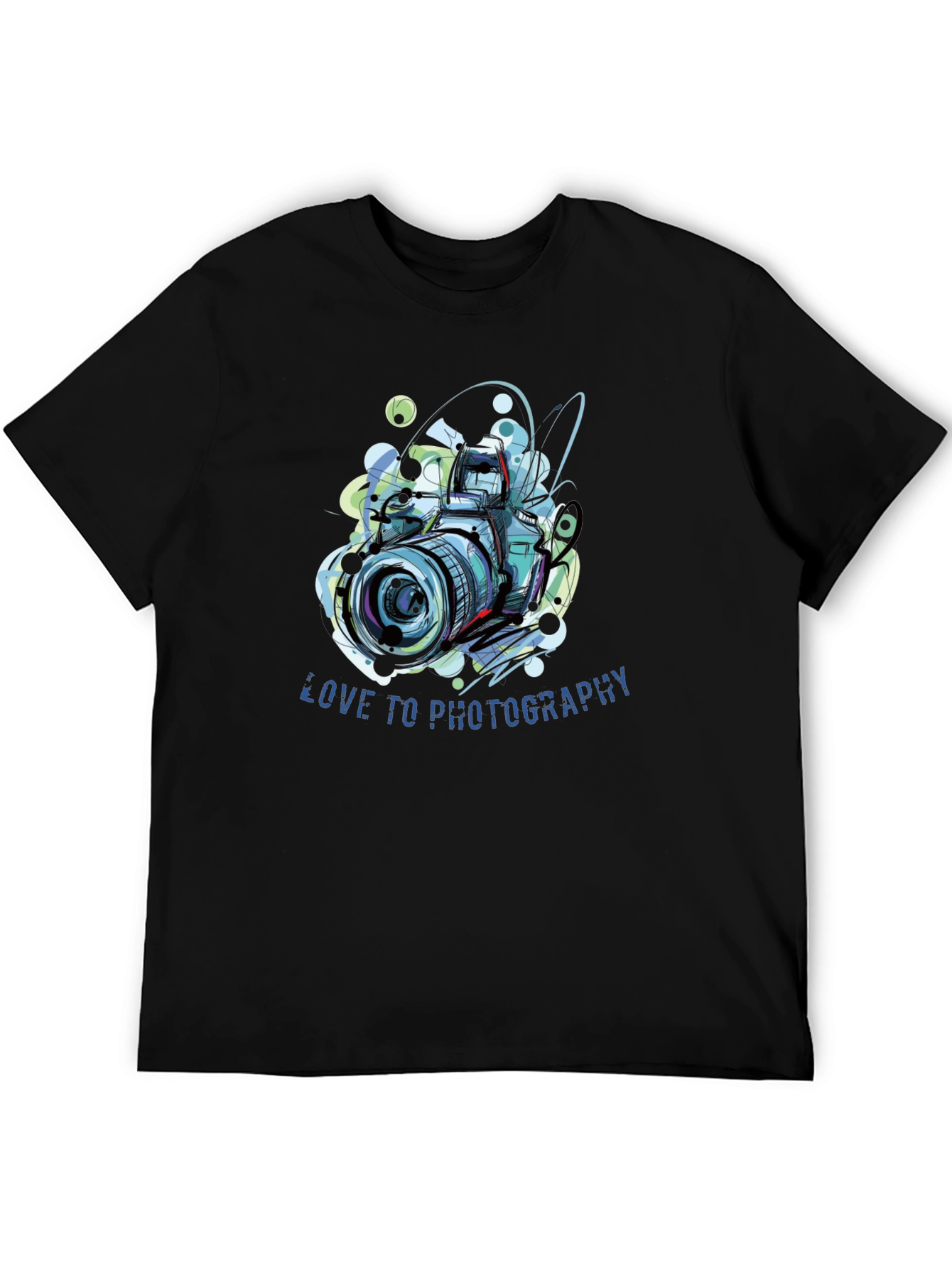 Love Photography Black T-Shirt for Men