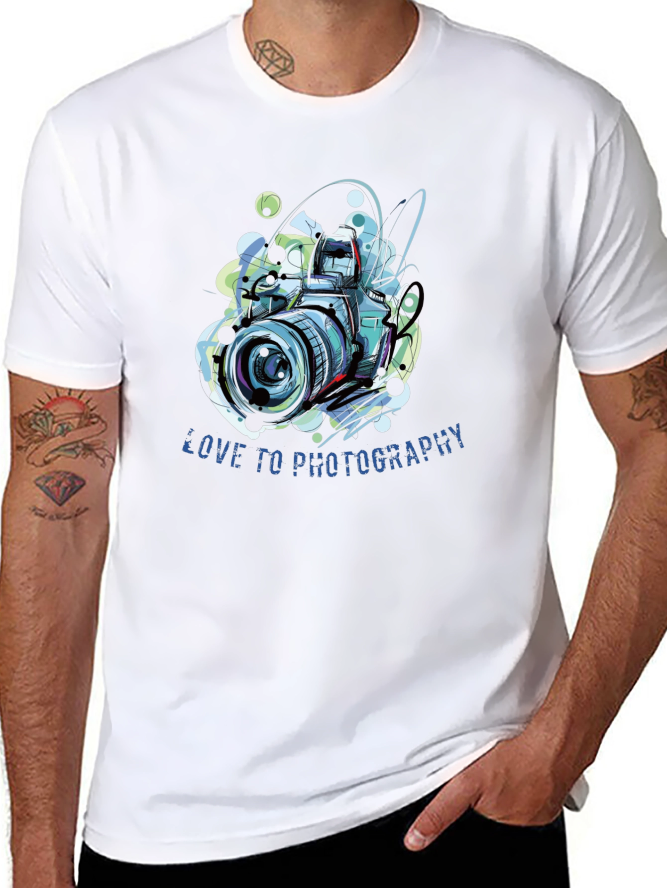 Love Photography Black T-Shirt for Men
