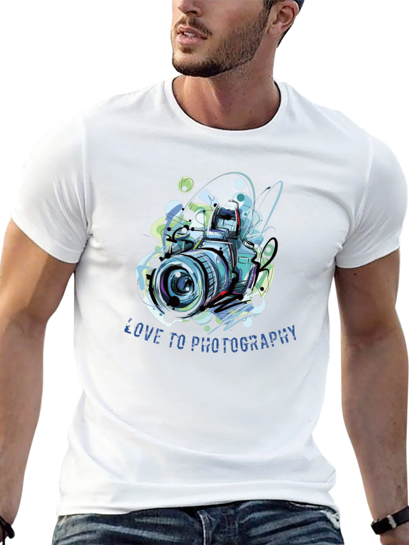 Love Photography Black T-Shirt for Men