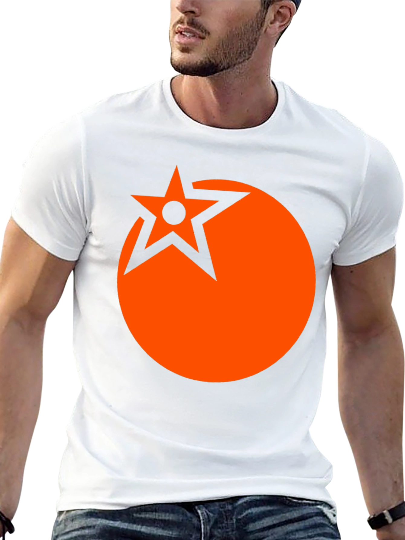 Star Circle Graphic Tee - Bold Statement Shirt