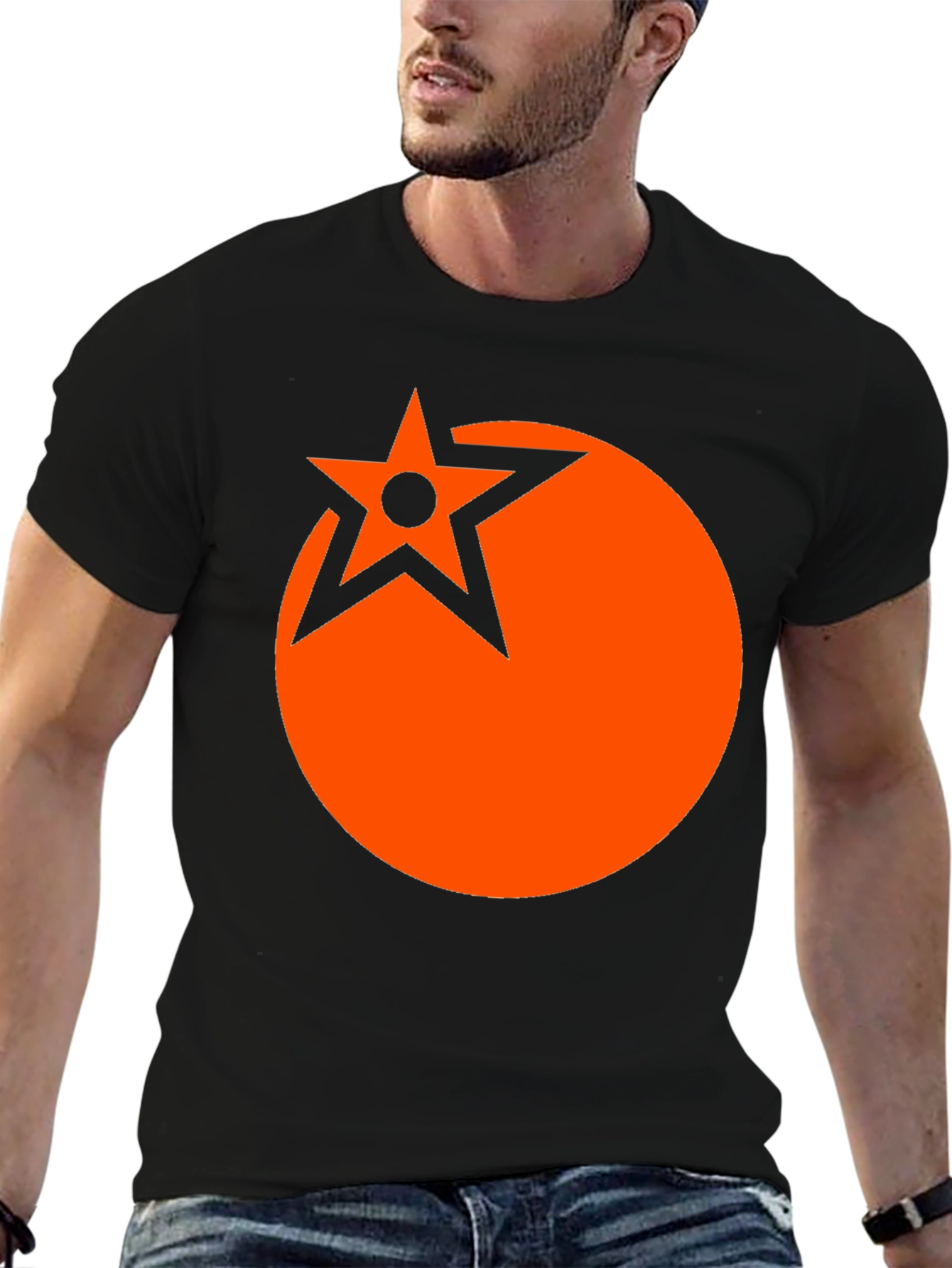 Star Circle Graphic Tee - Bold Statement Shirt