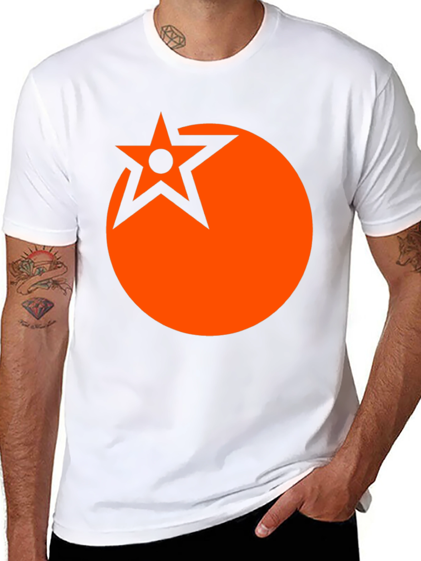 Star Circle Graphic Tee - Bold Statement Shirt