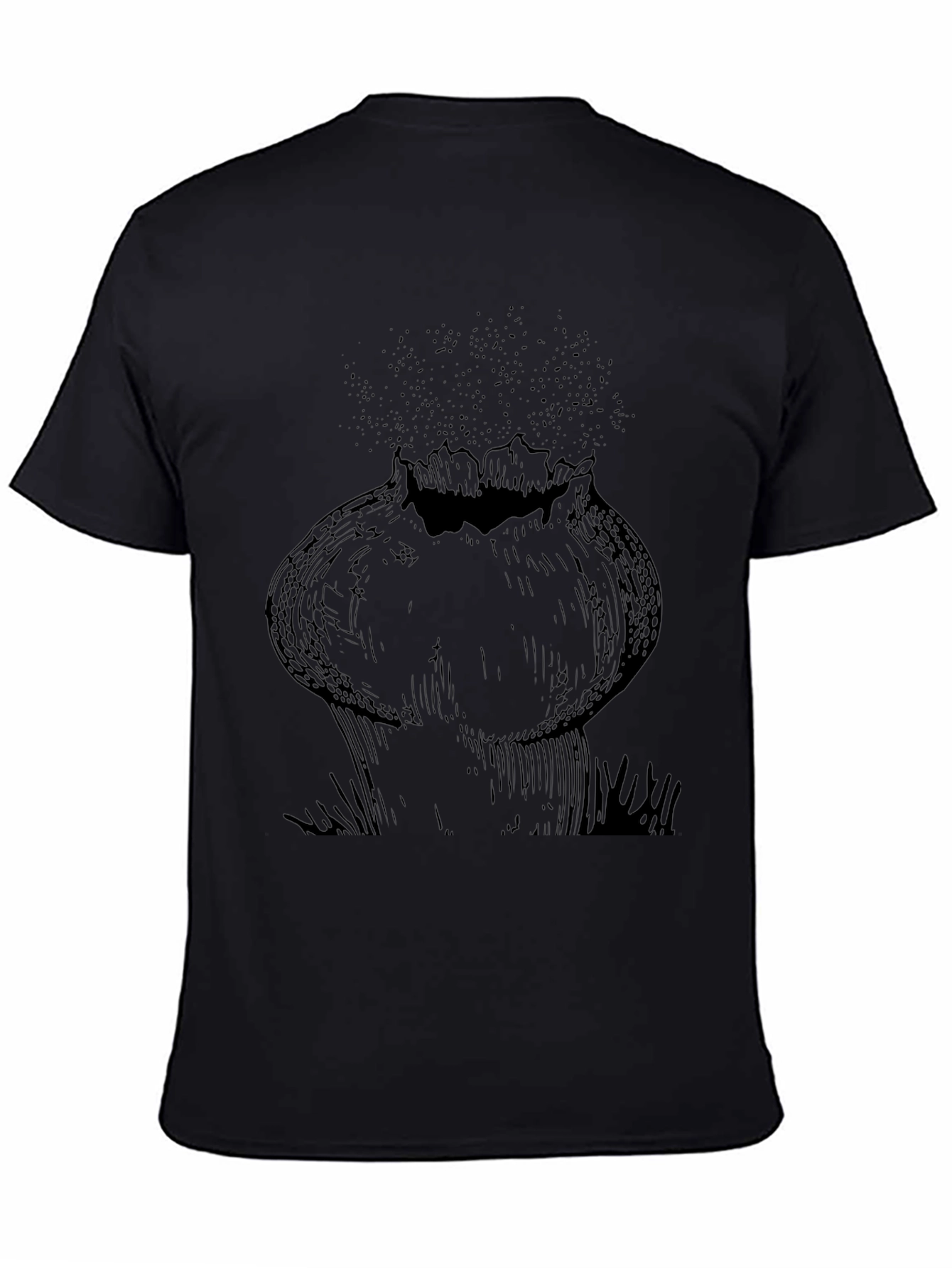 Abstract Onion Graphic Tee - Unisex Black T-Shirt