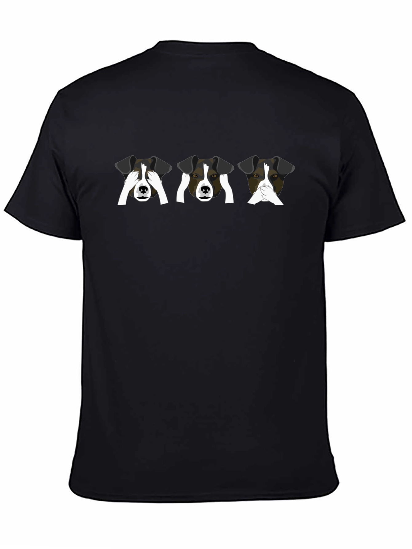 Hear See Speak No Evil Dog T-Shirt