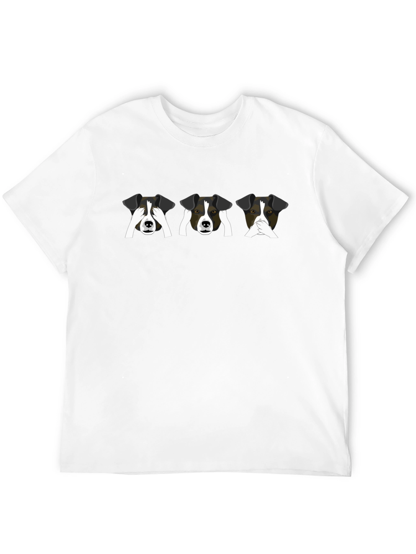 Hear See Speak No Evil Dog T-Shirt