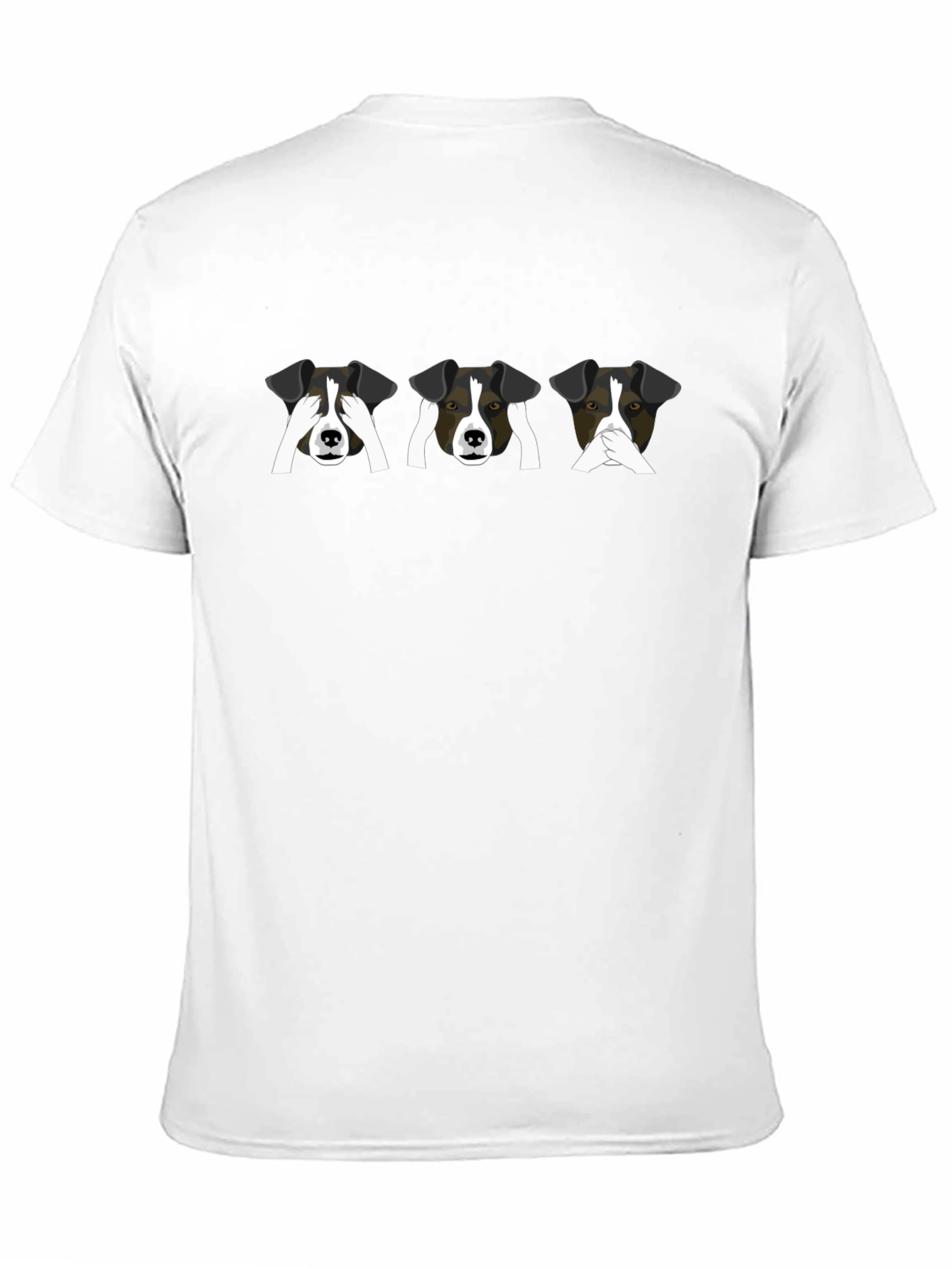 Hear See Speak No Evil Dog T-Shirt