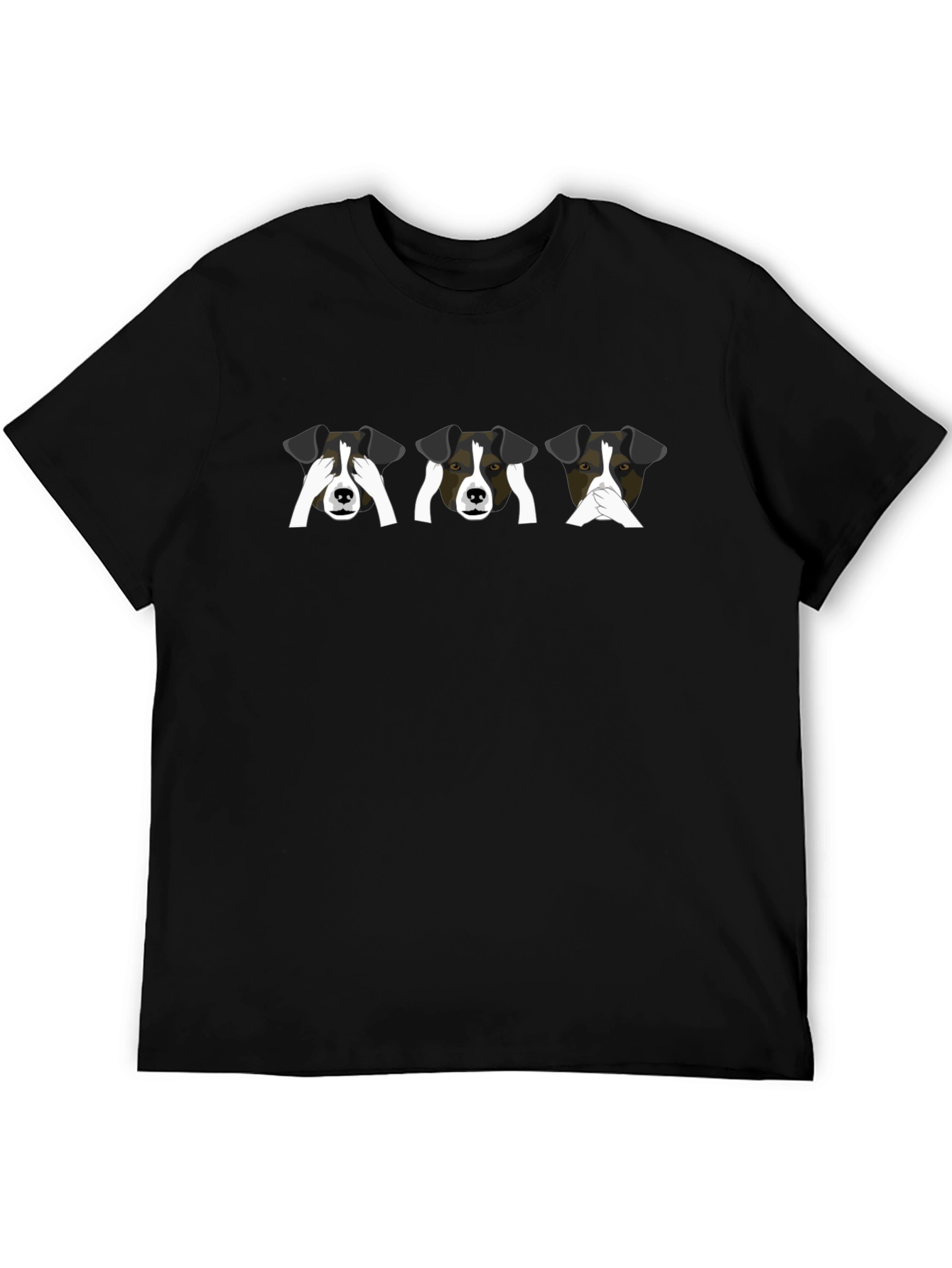 Hear See Speak No Evil Dog T-Shirt