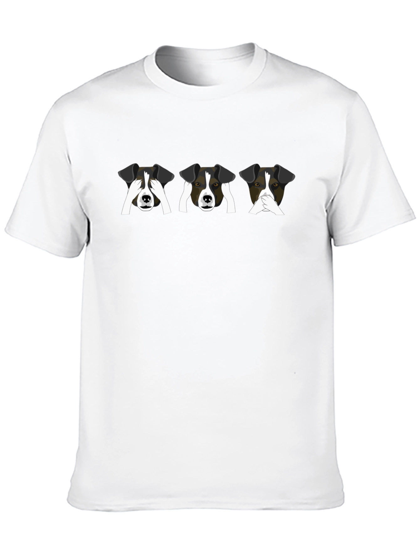 Hear See Speak No Evil Dog T-Shirt