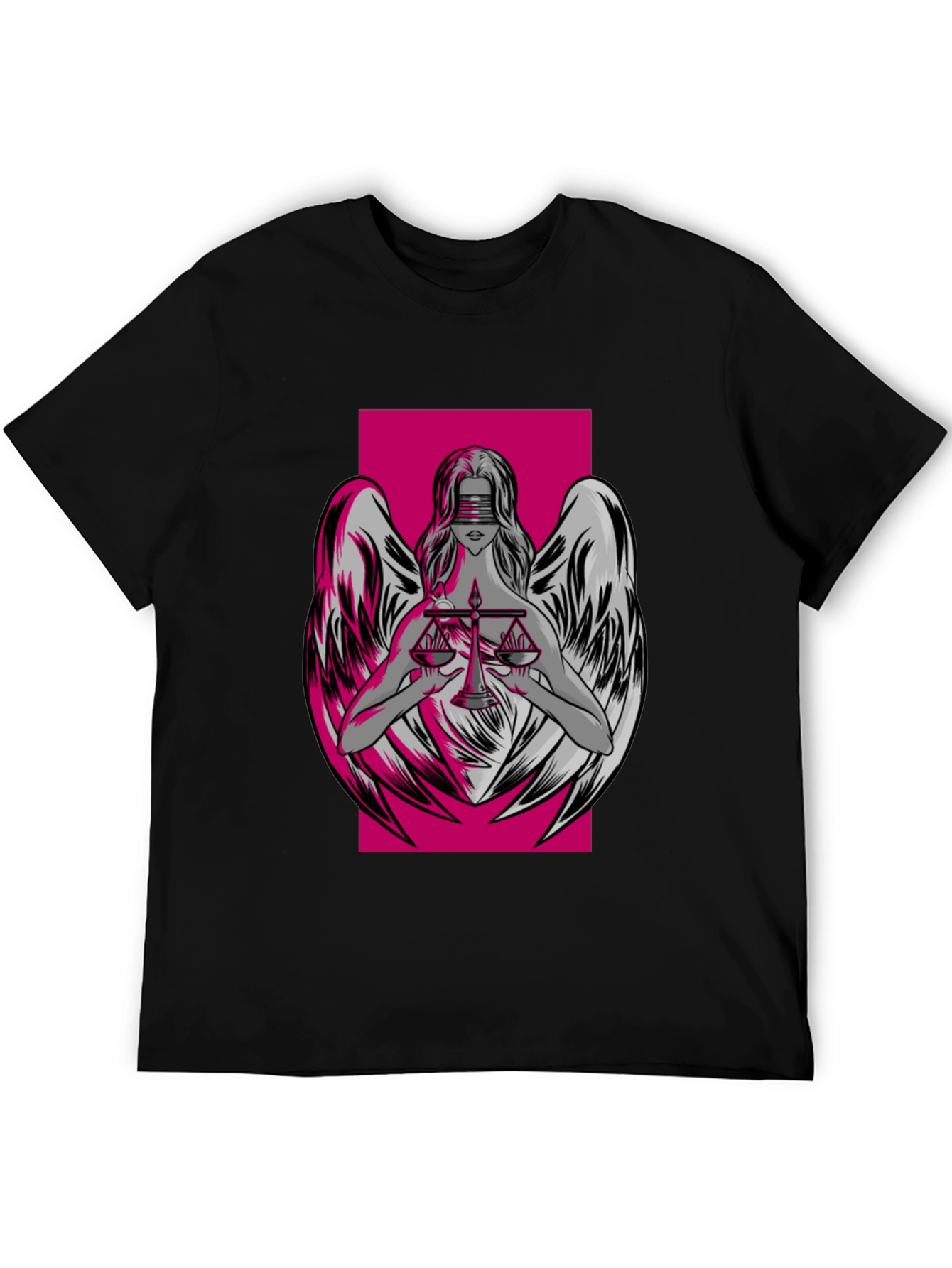 Justice Angel Graphic T-Shirt - Black