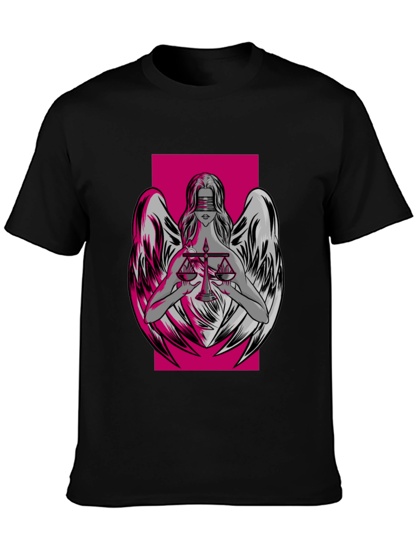 Justice Angel Graphic T-Shirt - Black