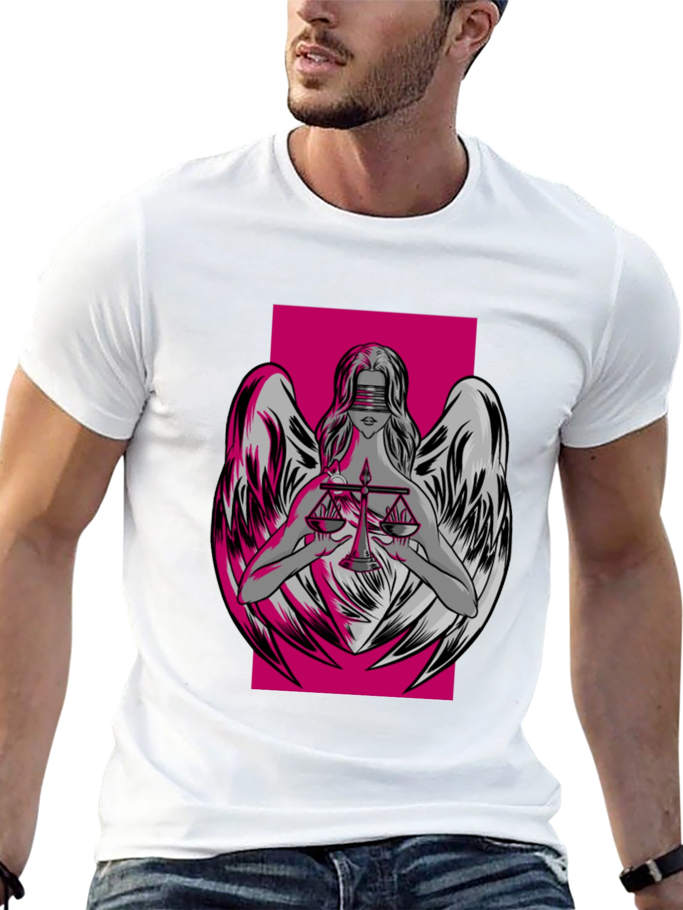 Justice Angel Graphic T-Shirt - Black