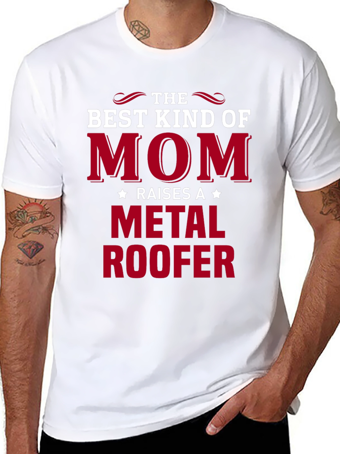 Best Kind of Mom Metal Roofer T-Shirt