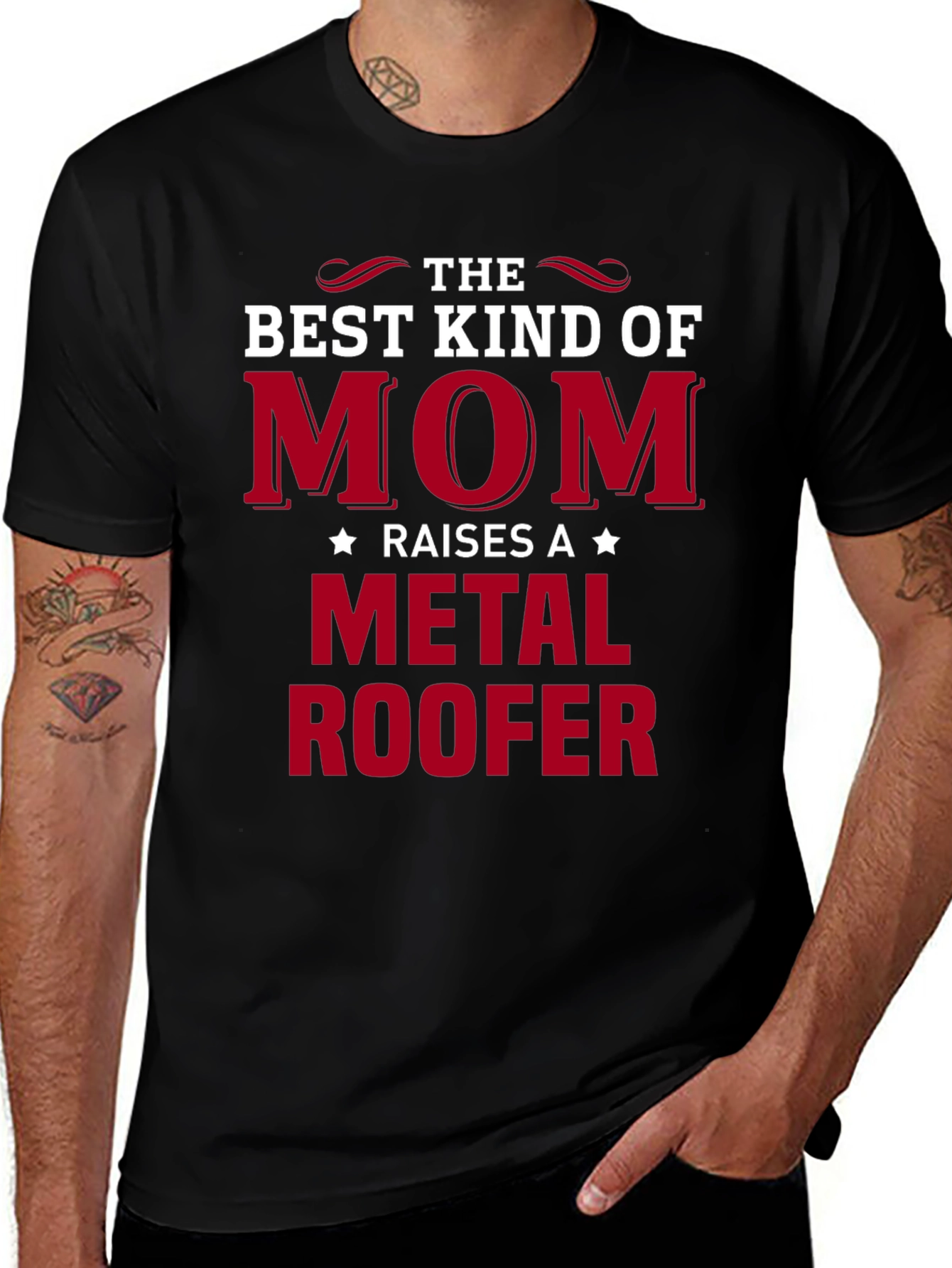 Best Kind of Mom Metal Roofer T-Shirt