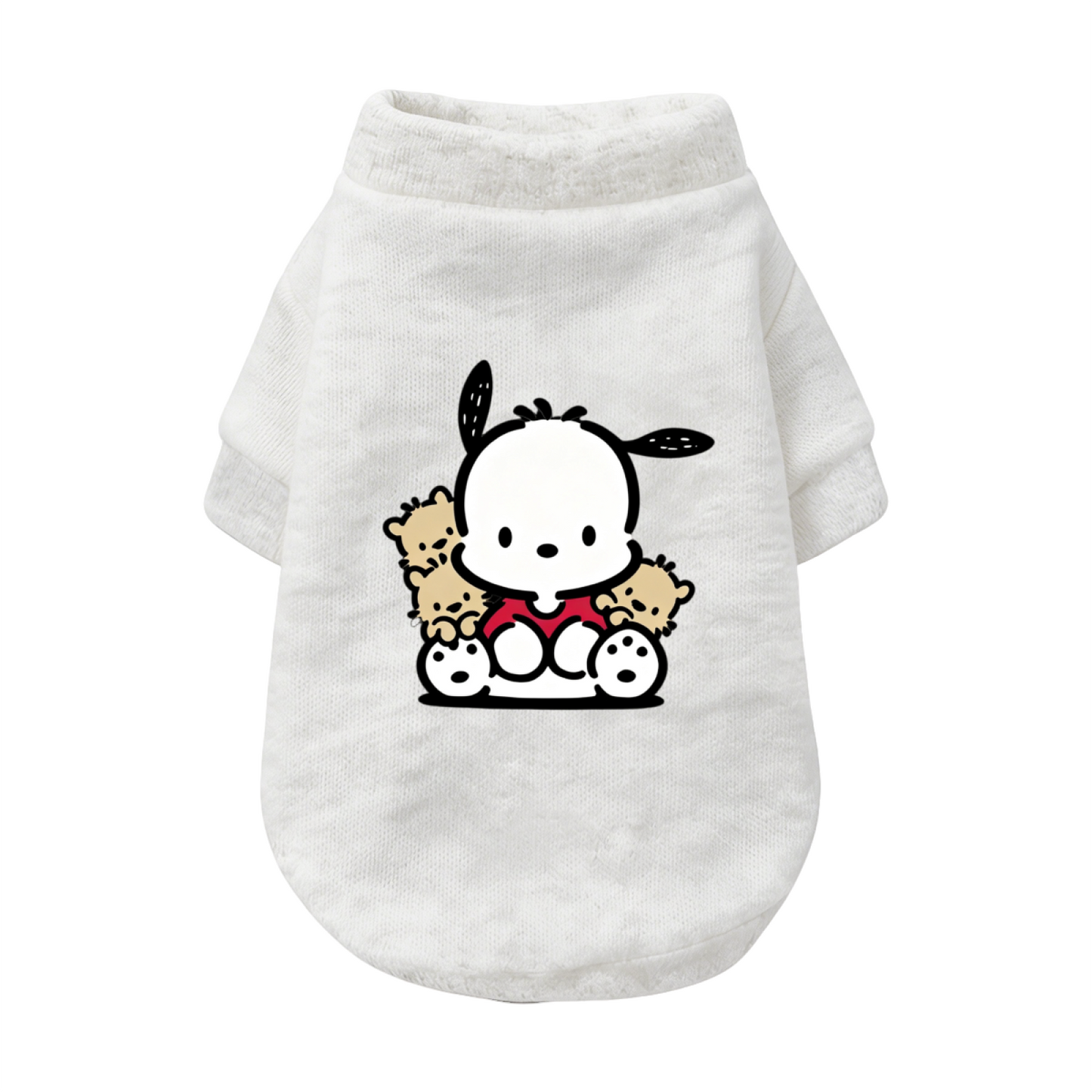 Pochacco Surrounded by Tiny Bears Pet Sweater, Super Kawaii Pet Outfit