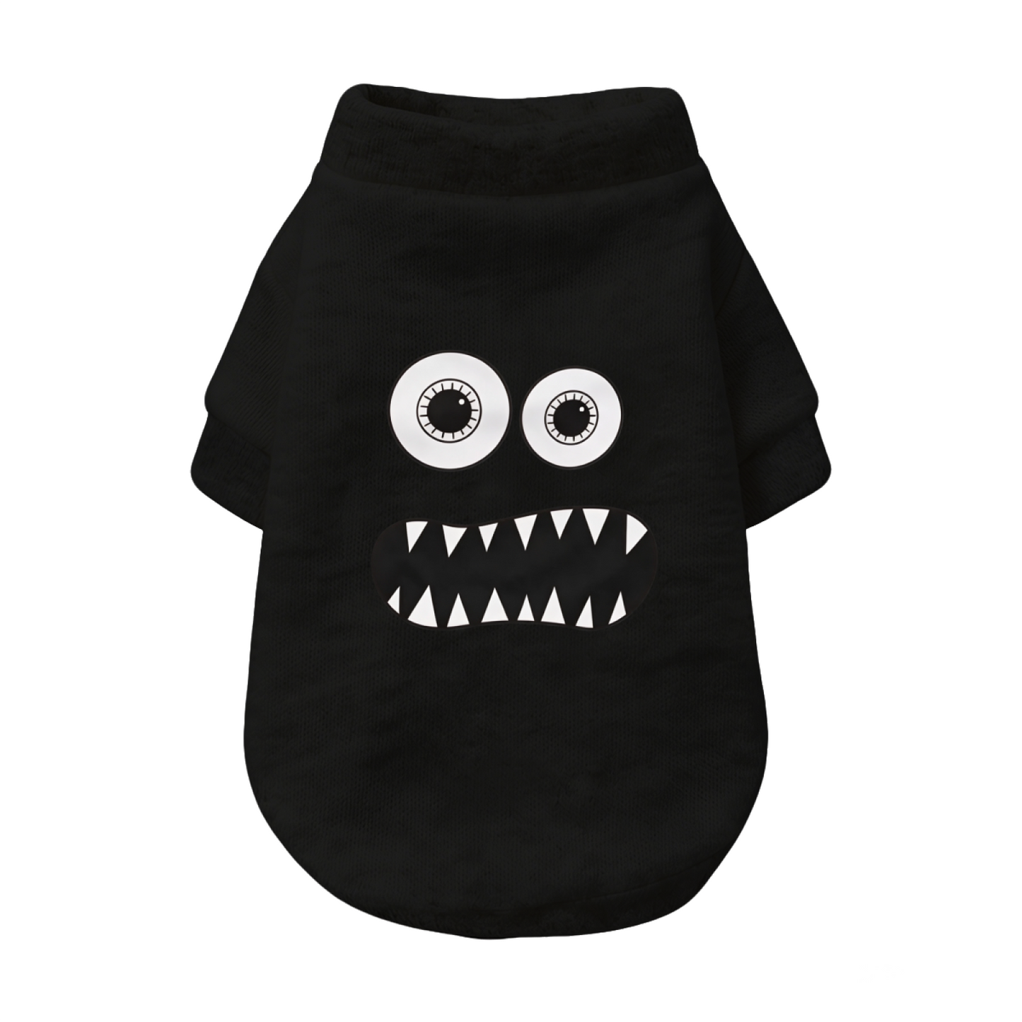 Funny Big Eye Monster Cartoon Gray Pet Soft Cardigan Sweater