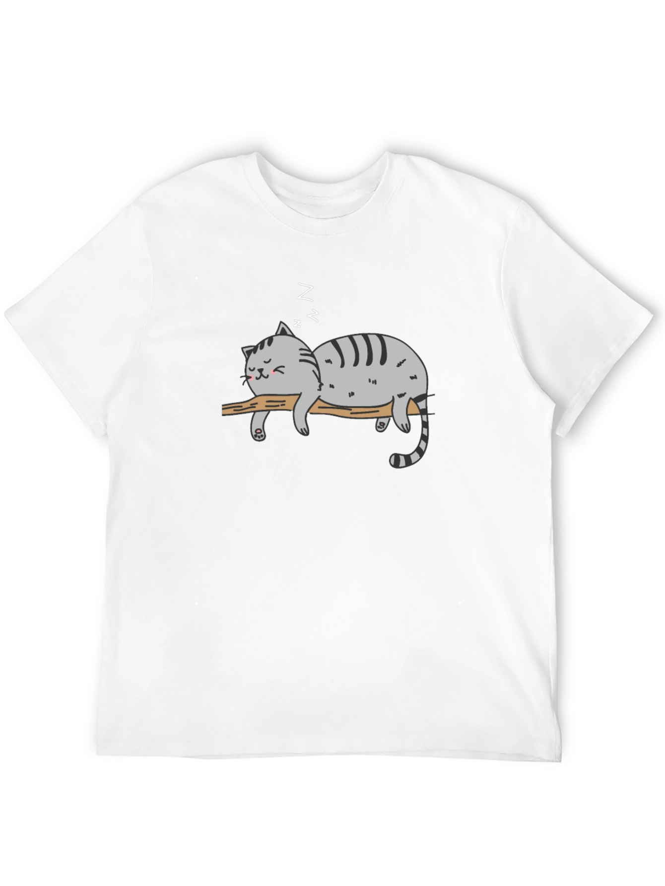 Lazy Cat Nap T-Shirt - Relaxed Graphic Tee