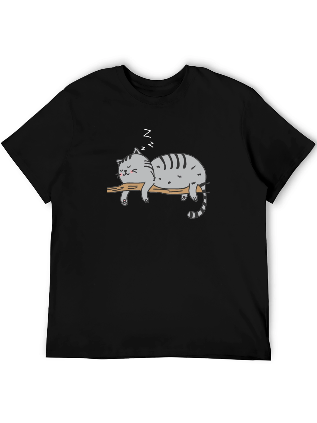 Lazy Cat Nap T-Shirt - Relaxed Graphic Tee