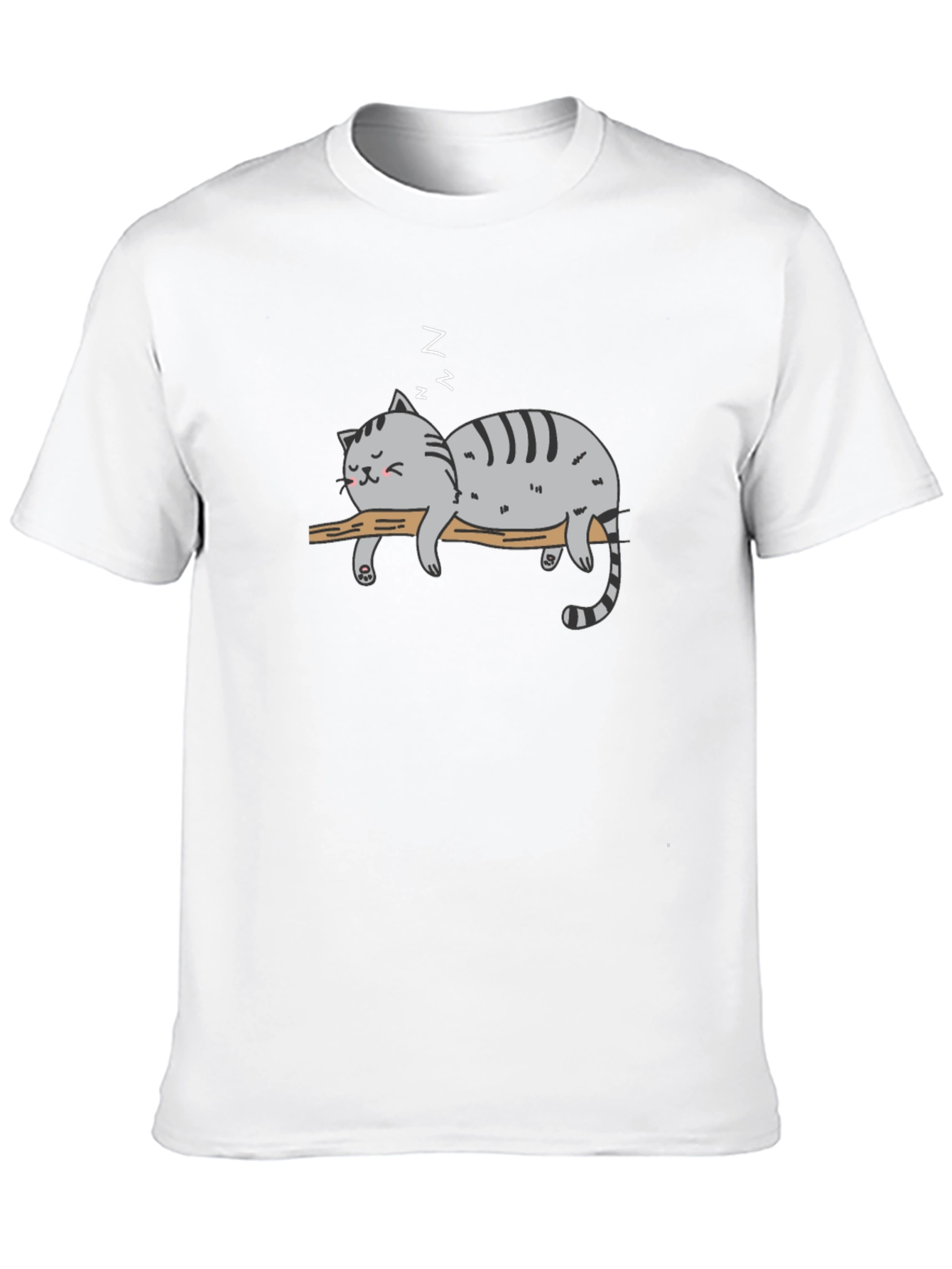 Lazy Cat Nap T-Shirt - Relaxed Graphic Tee