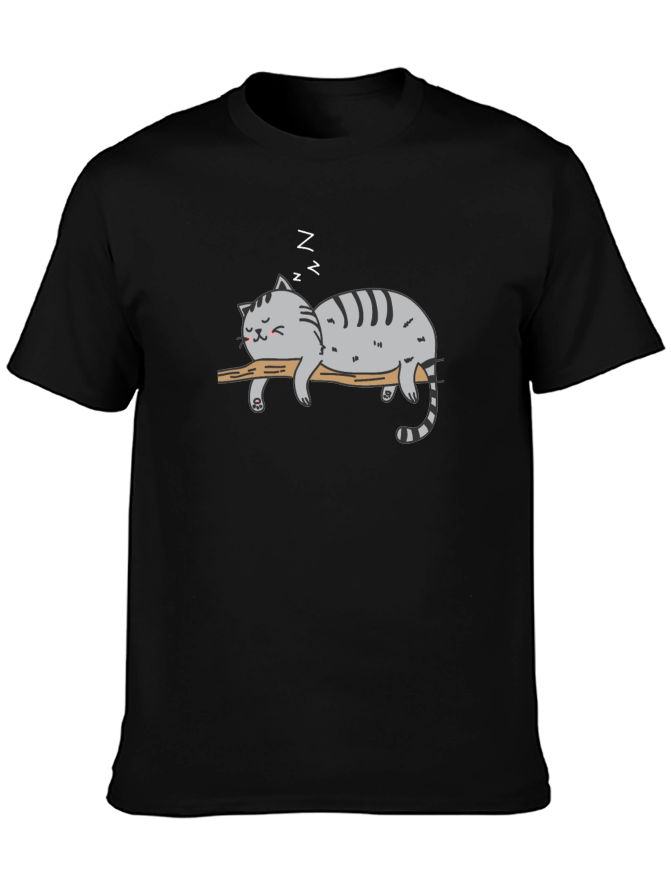 Lazy Cat Nap T-Shirt - Relaxed Graphic Tee