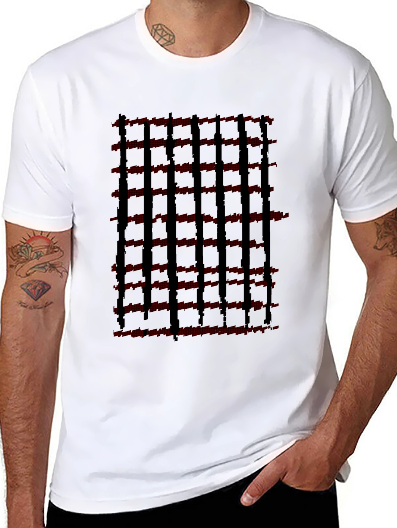 Modern Striped Graphic Tee