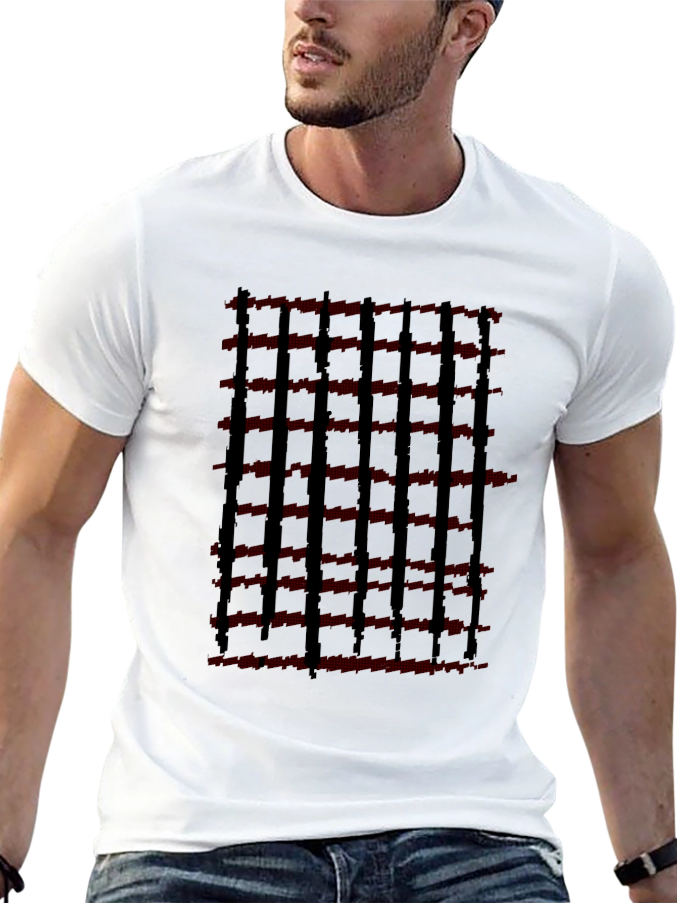 Modern Striped Graphic Tee