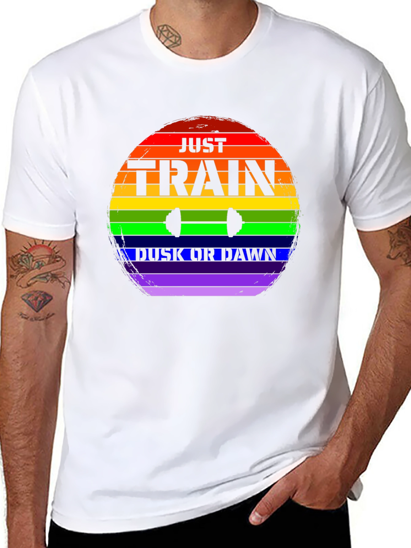Train Dusk or Dawn Rainbow T-Shirt