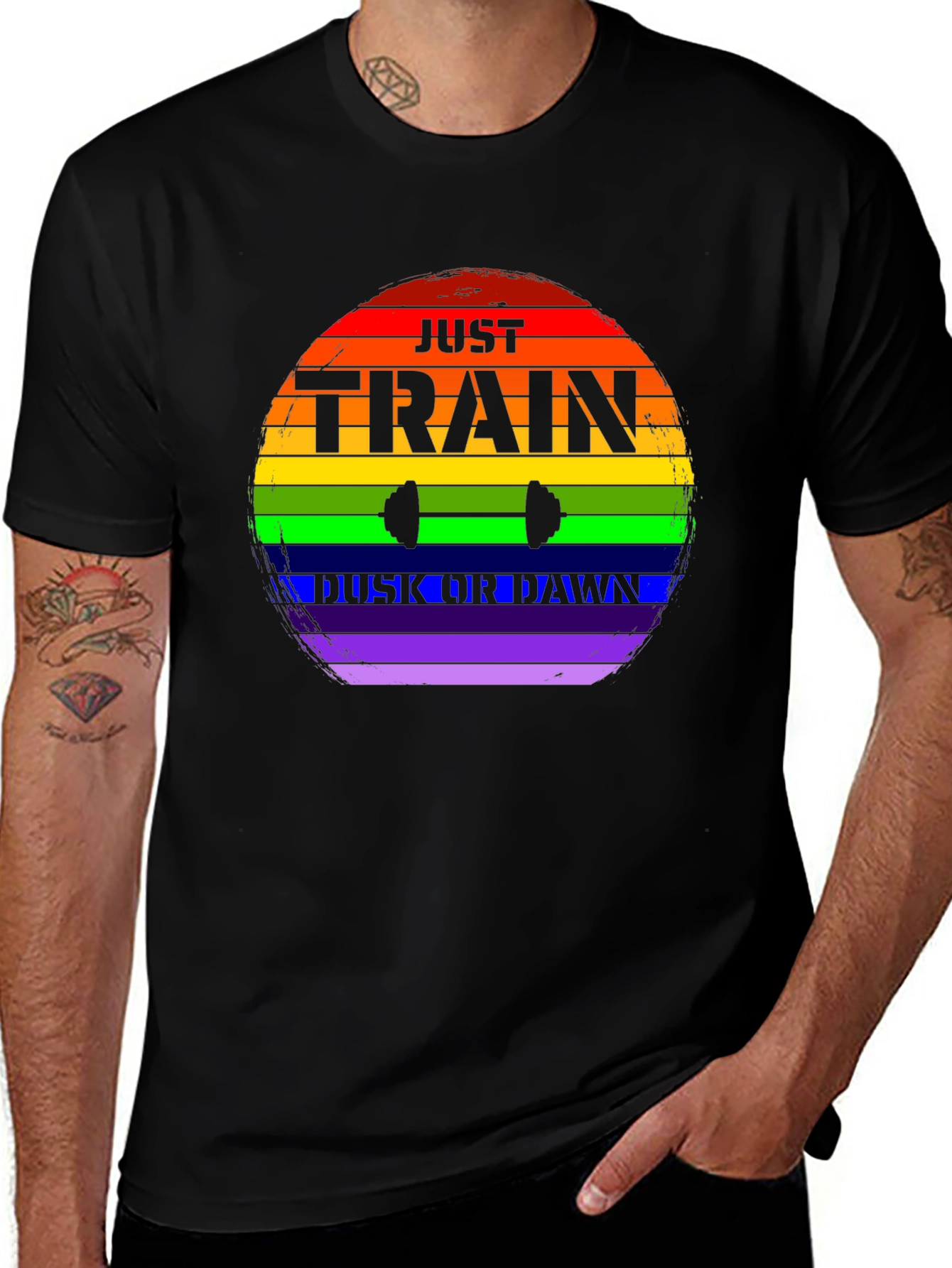 Train Dusk or Dawn Rainbow T-Shirt