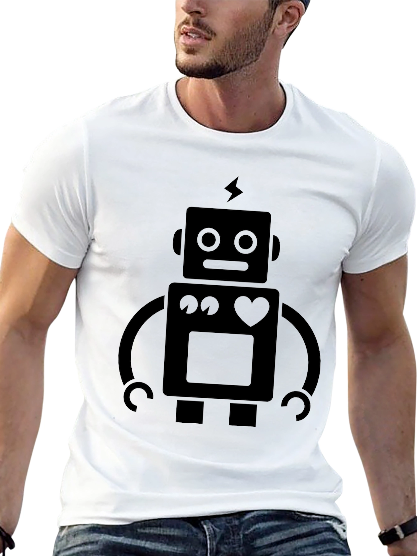 Robot Graphic Tee - Cool Geeky Style