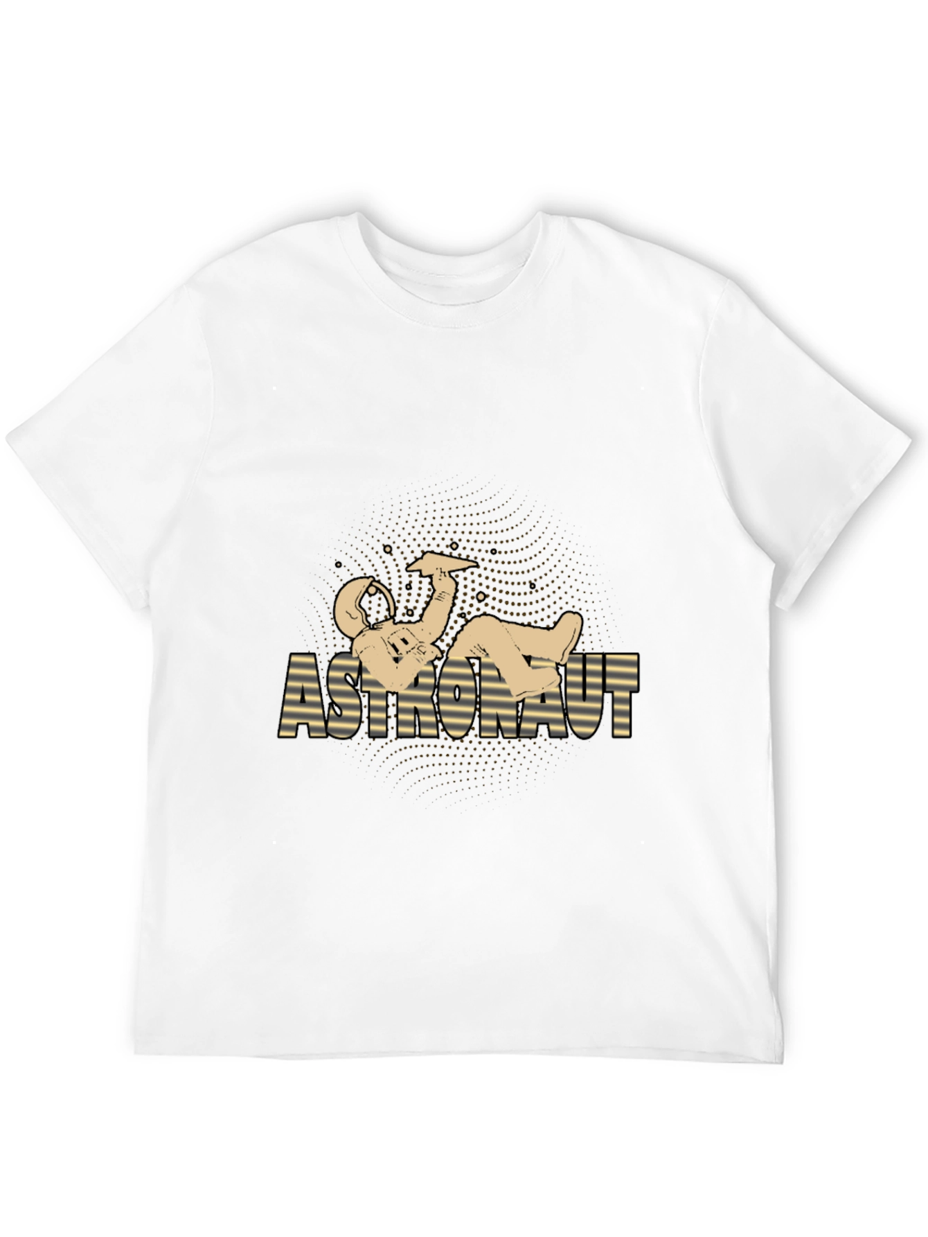 Astronaut Relaxing Graphic Tee - Black Cotton Blend
